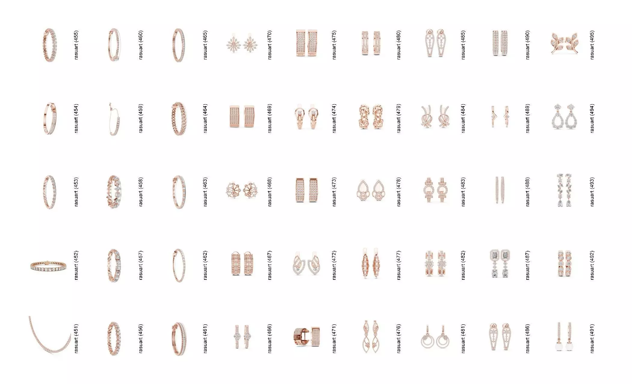 Collection Jewellery Models bulk 4000 DESIGN  3D print model_10