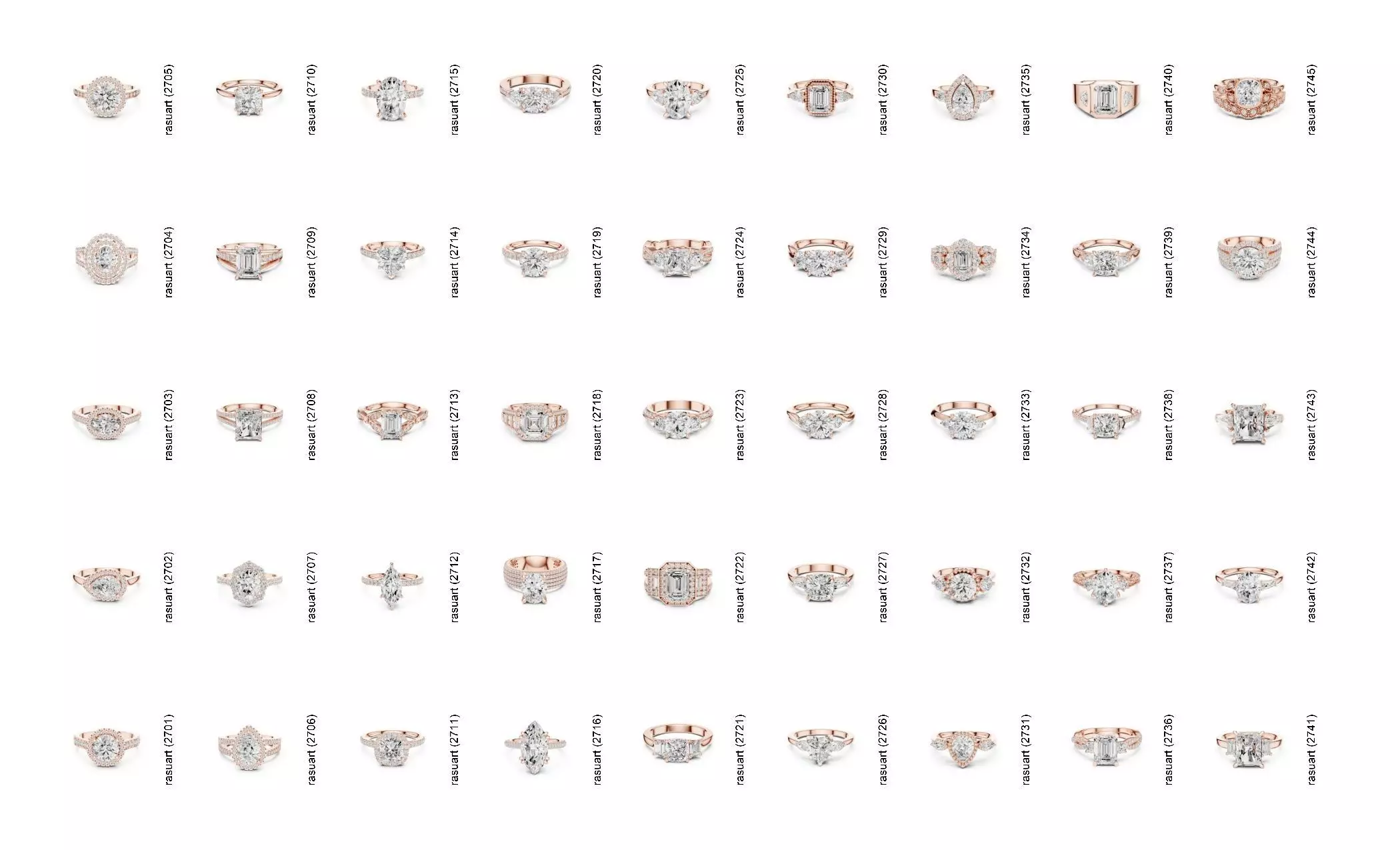 Collection Jewellery Models bulk 4000 DESIGN  3D print model_60