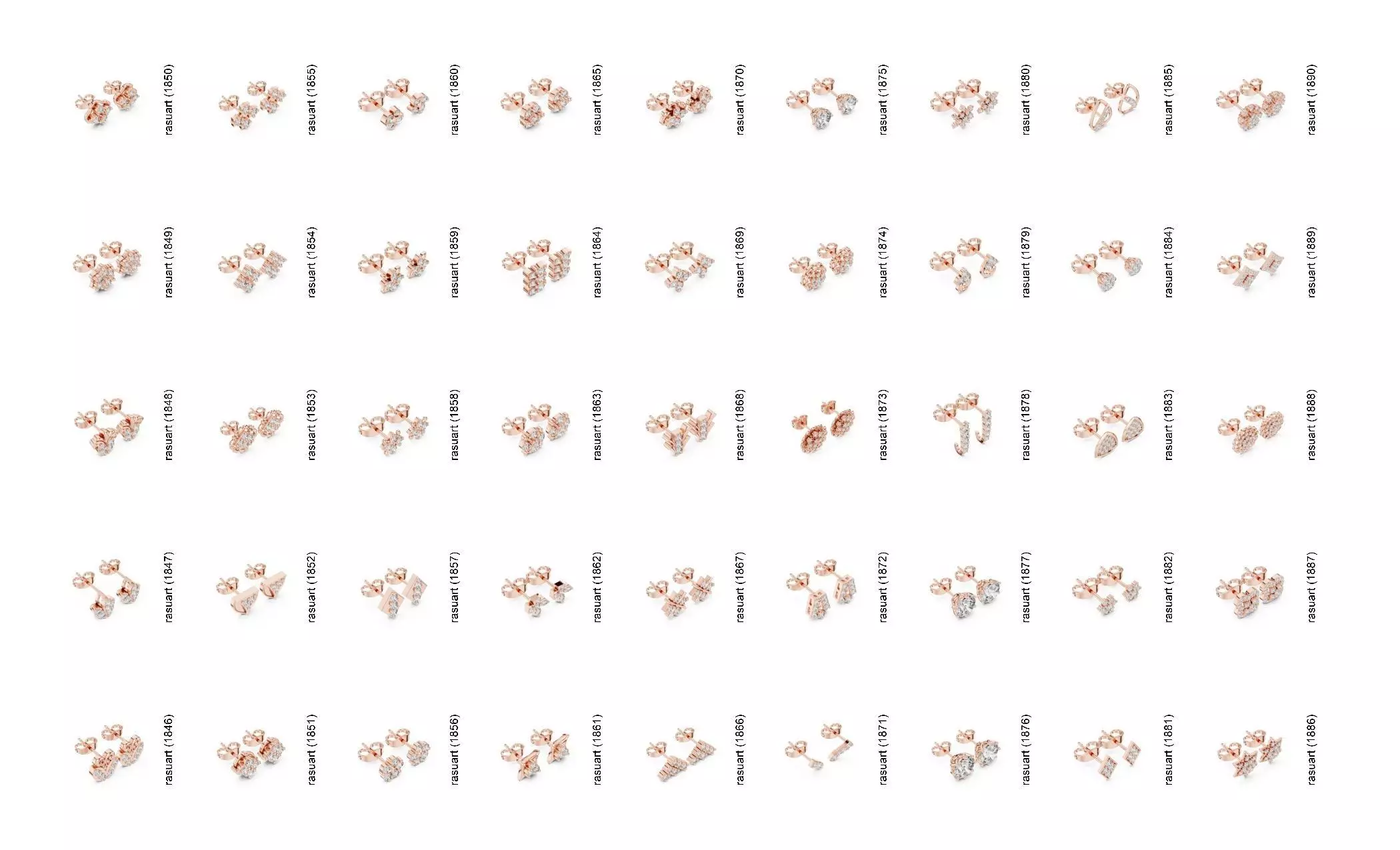 Collection Jewellery Models bulk 4000 DESIGN  3D print model_41