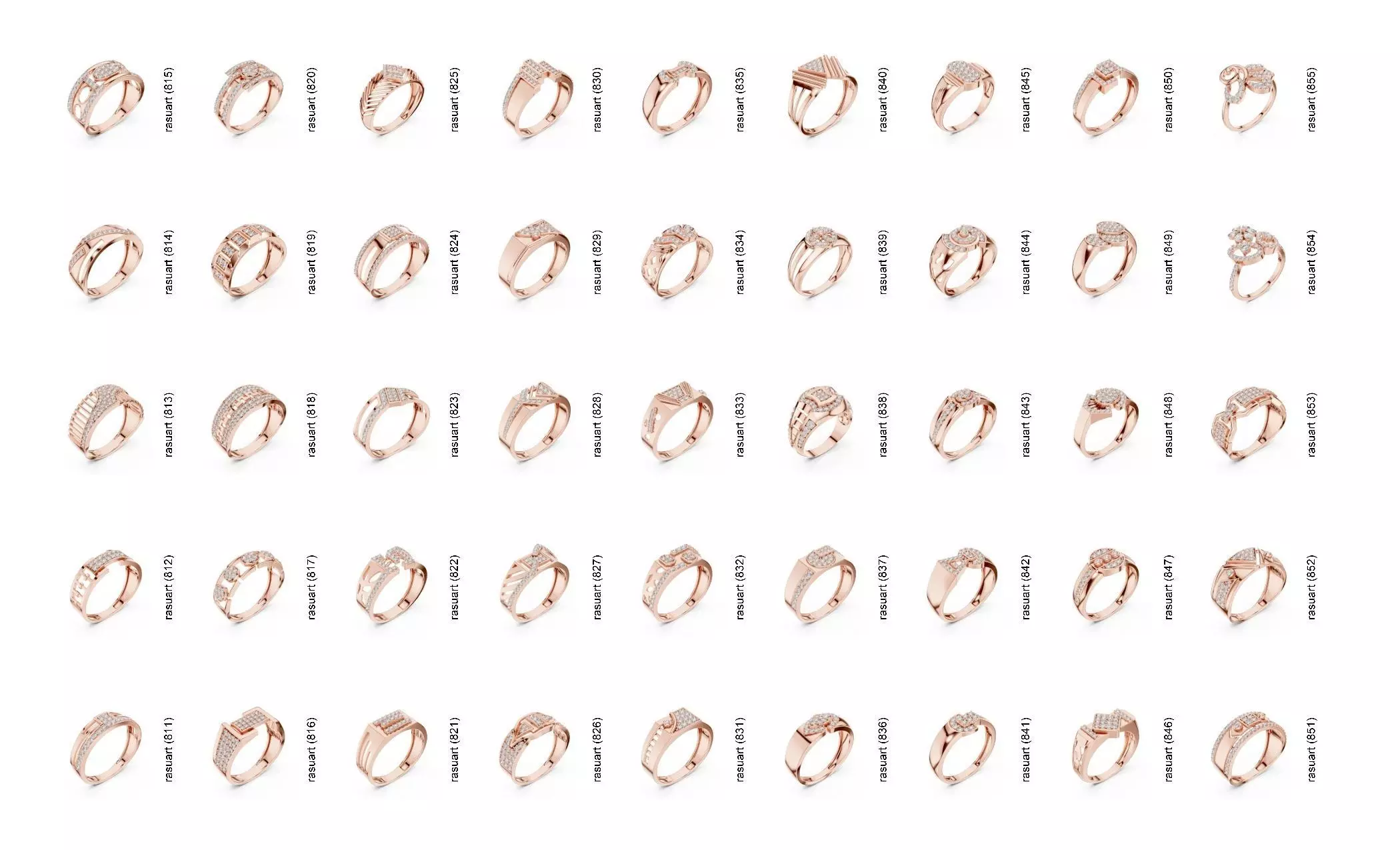 Collection Jewellery Models bulk 4000 DESIGN  3D print model_18