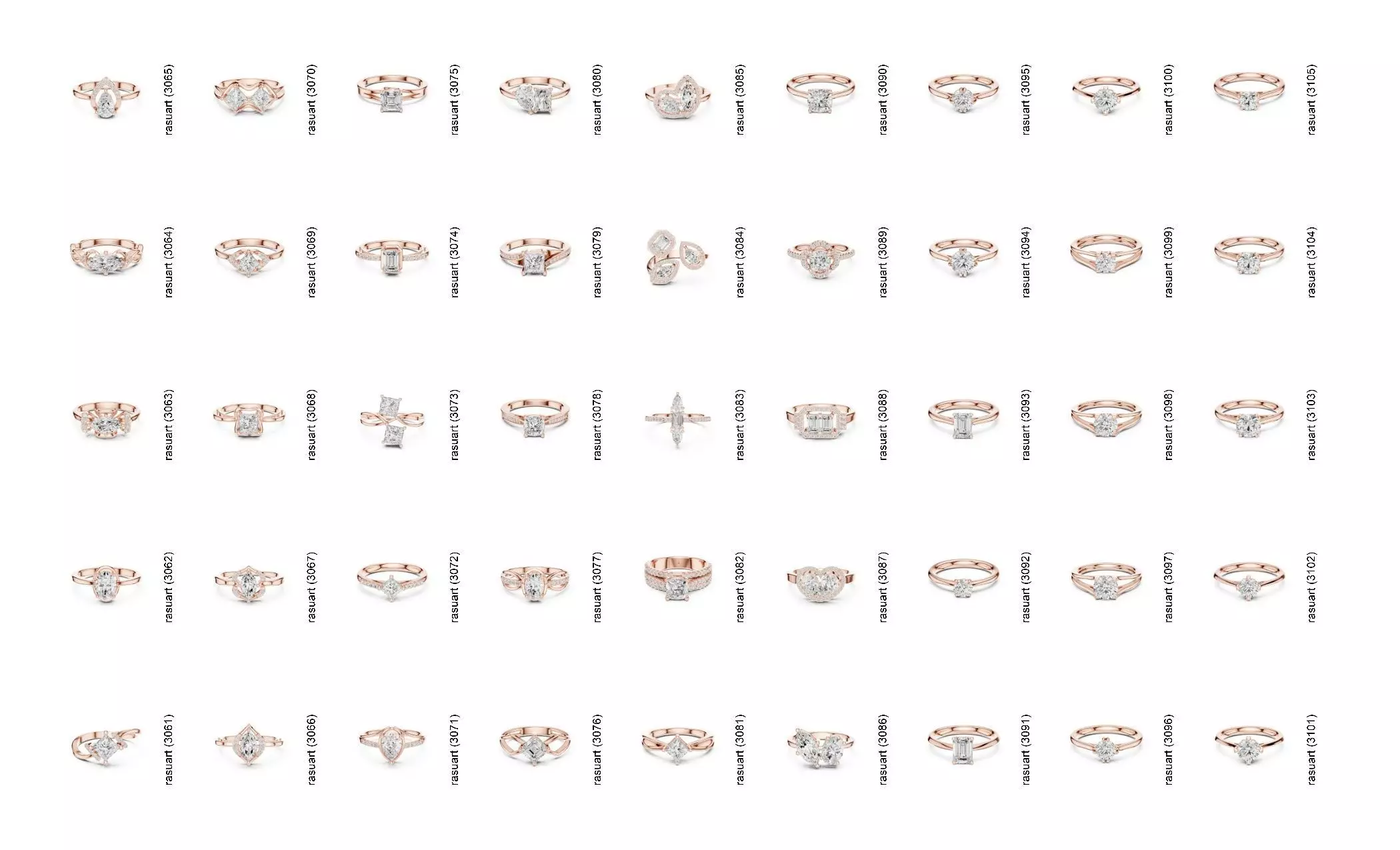 Collection Jewellery Models bulk 4000 DESIGN  3D print model_68