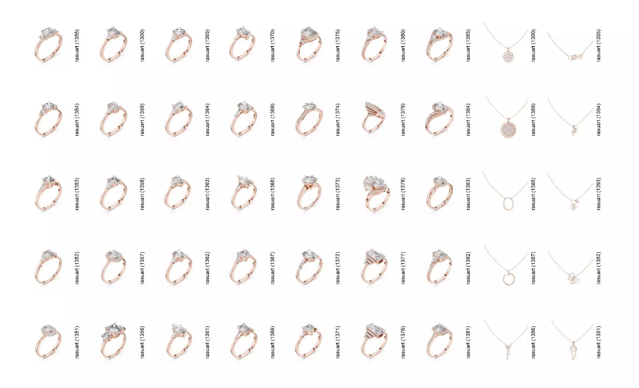 Collection Jewellery Models bulk 4000 DESIGN  3D print model_30