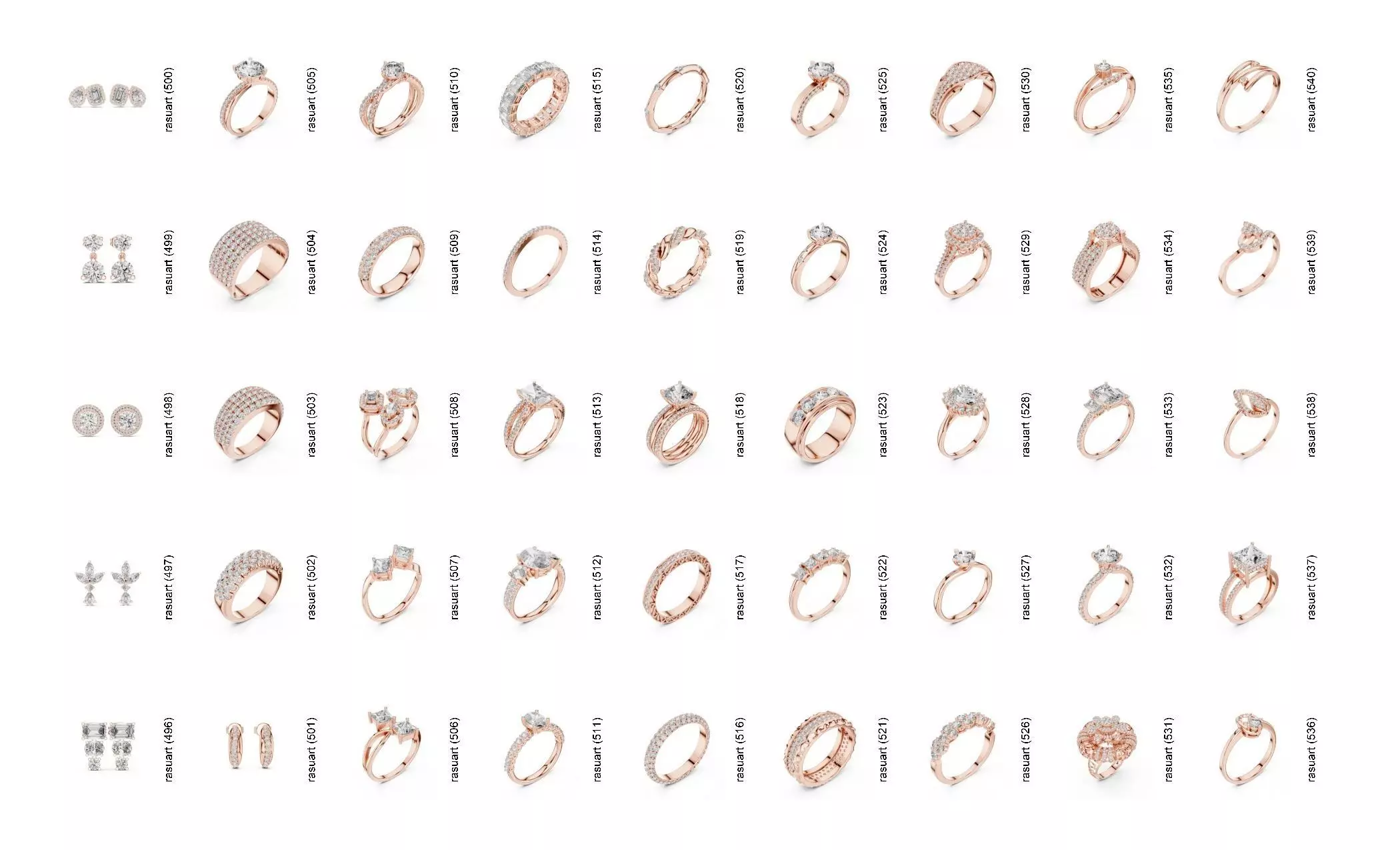 Collection Jewellery Models bulk 4000 DESIGN  3D print model_11