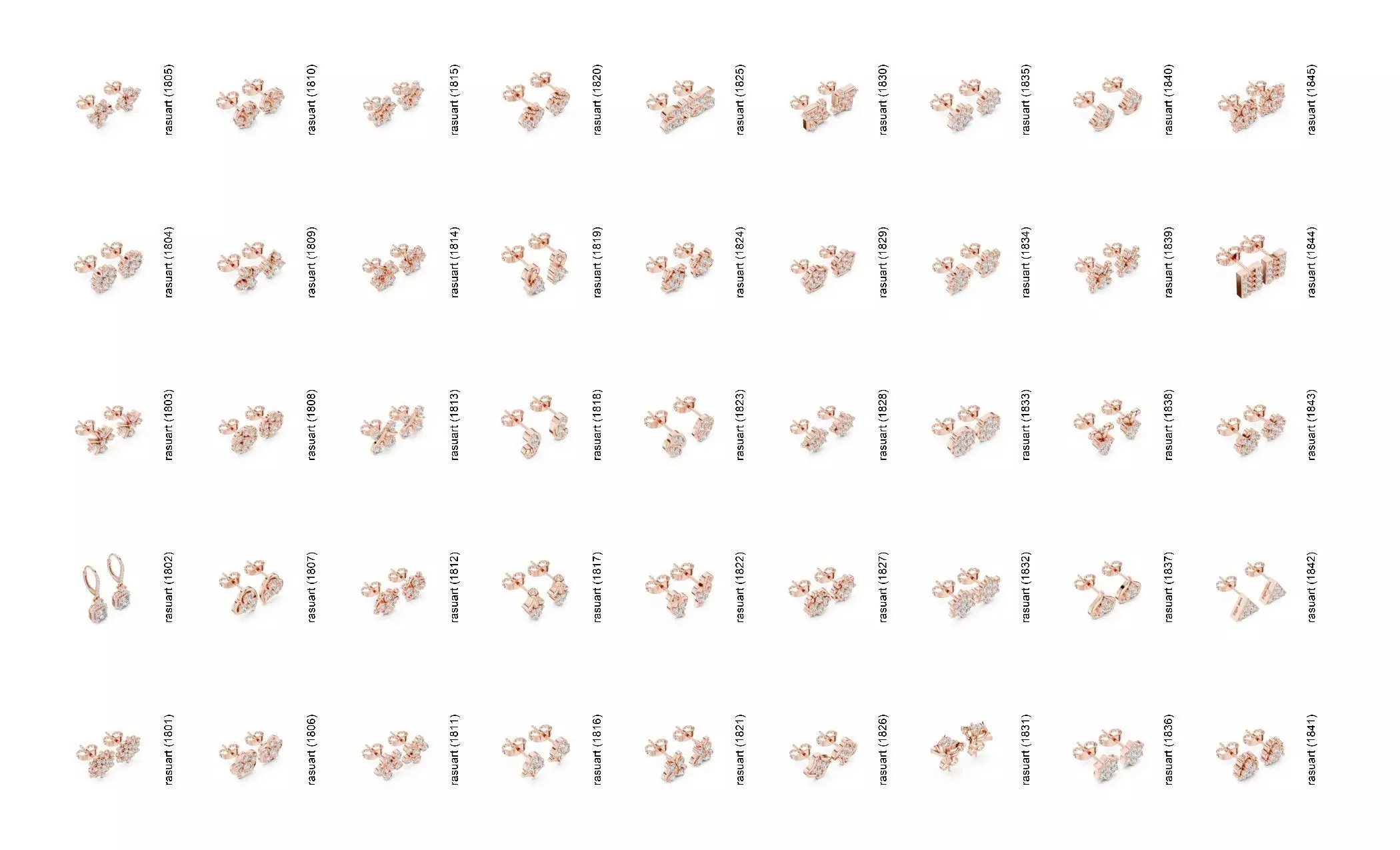 Collection Jewellery Models bulk 4000 DESIGN  3D print model_40