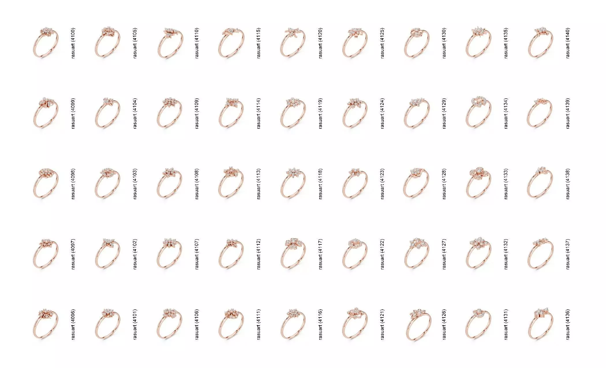 Collection Jewellery Models bulk 4000 DESIGN  3D print model_91