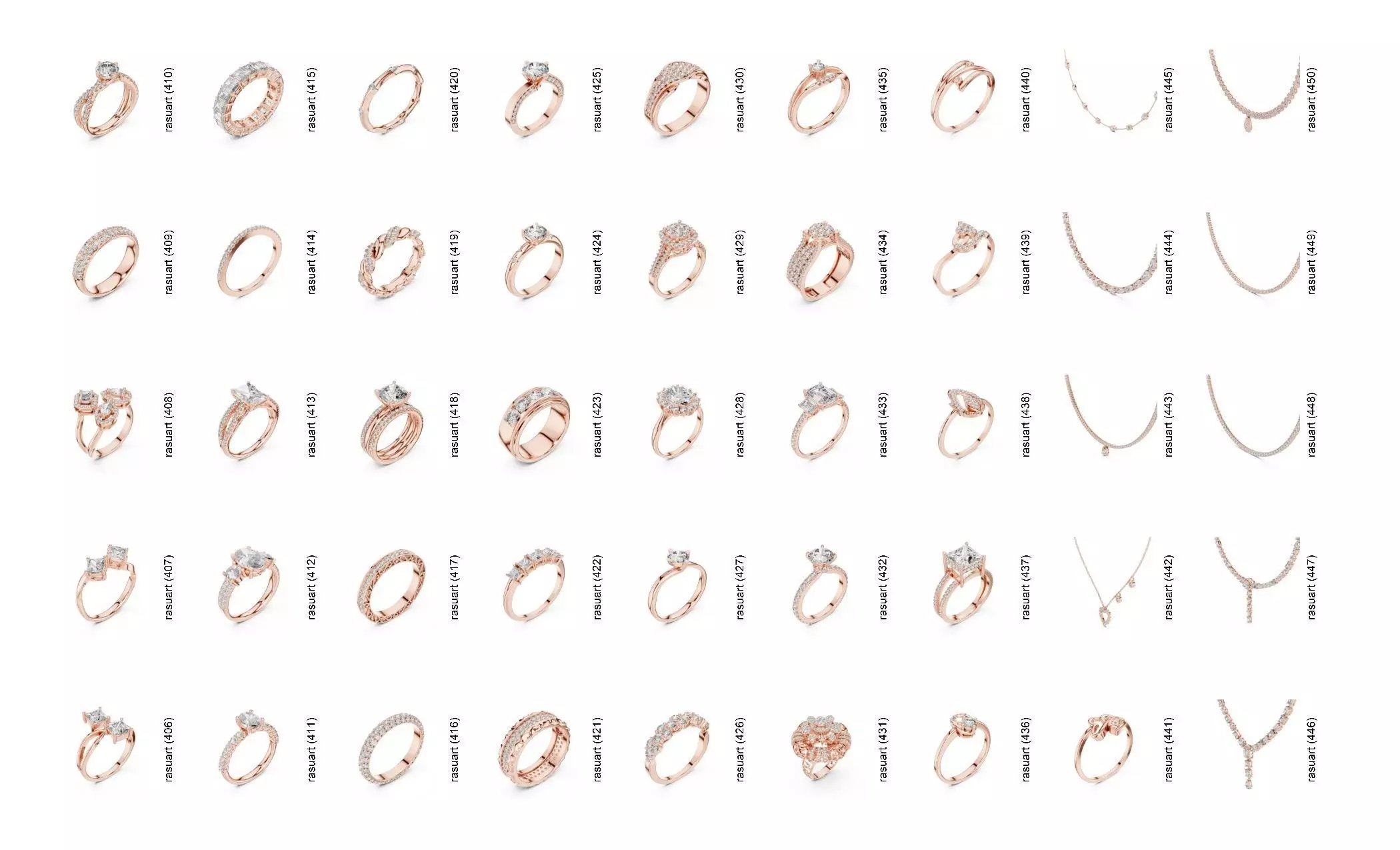 Collection Jewellery Models bulk 4000 DESIGN  3D print model_9