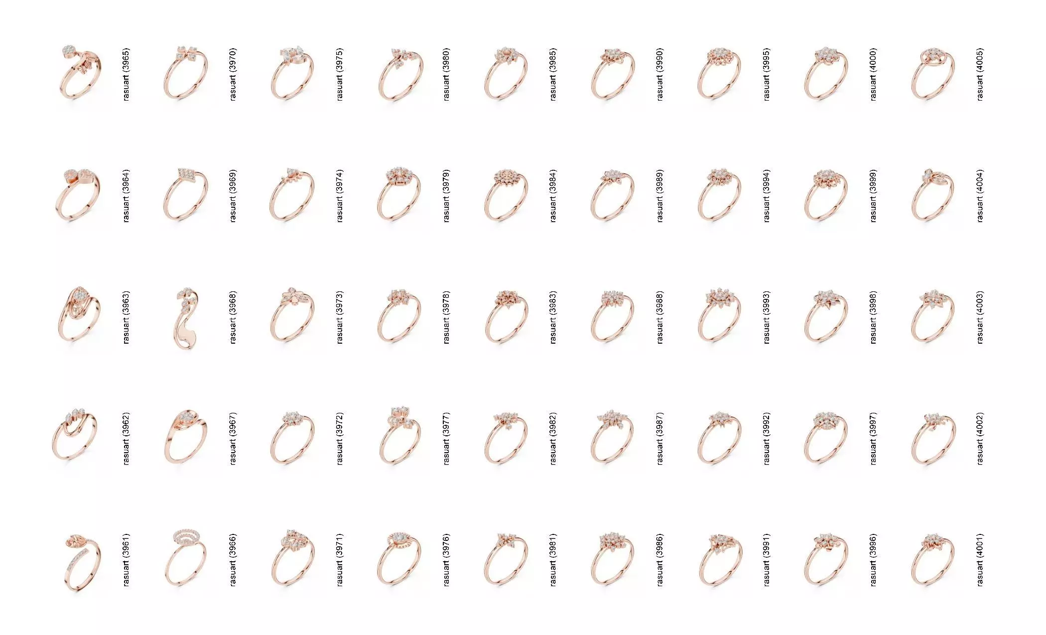 Collection Jewellery Models bulk 4000 DESIGN  3D print model_88