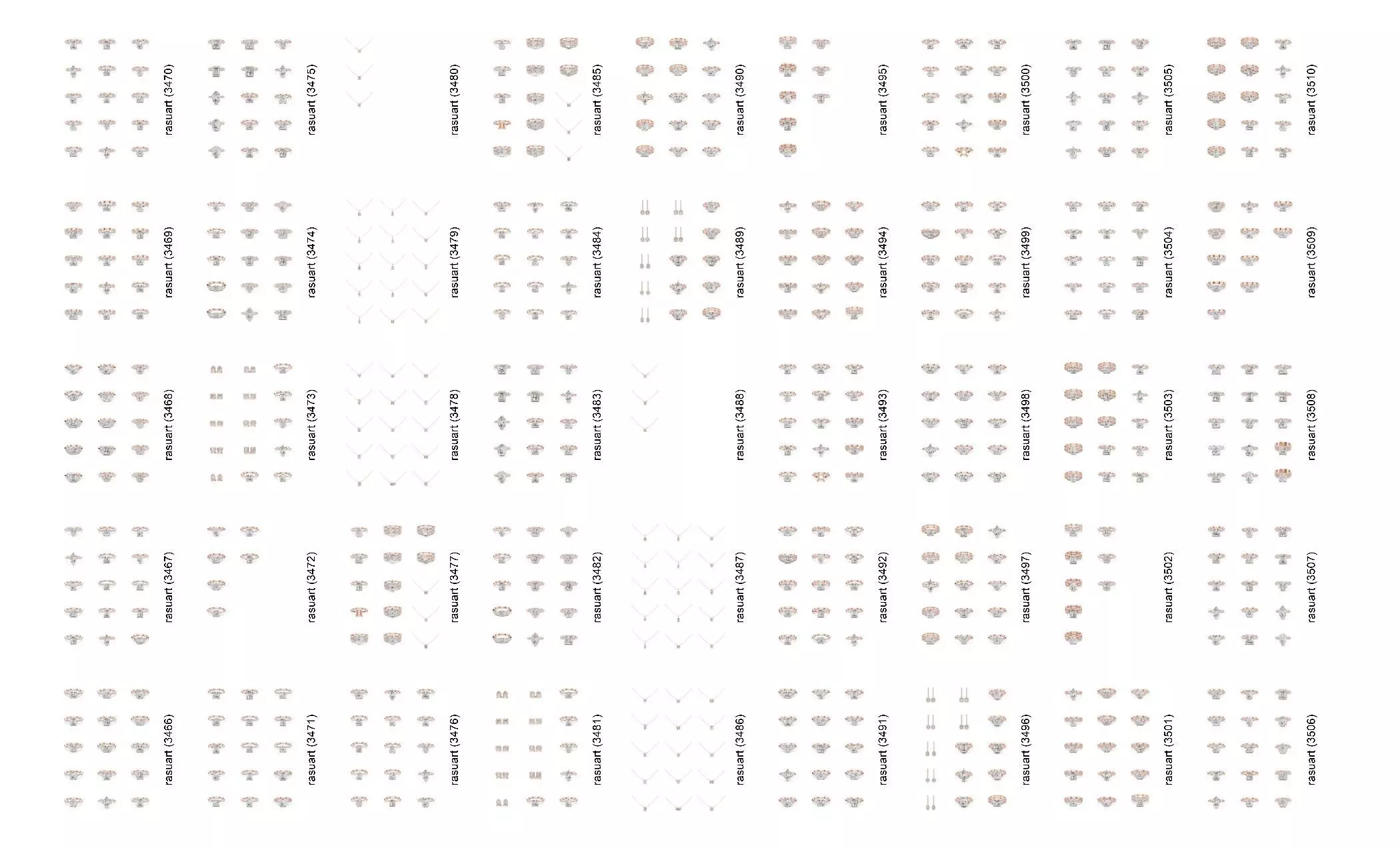 Collection Jewellery Models bulk 4000 DESIGN  3D print model_77