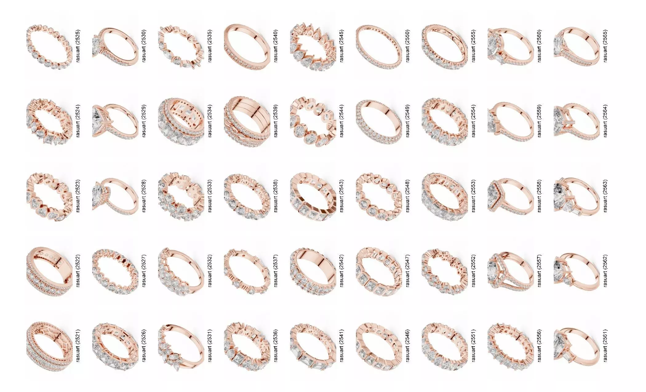 Collection Jewellery Models bulk 4000 DESIGN  3D print model_56