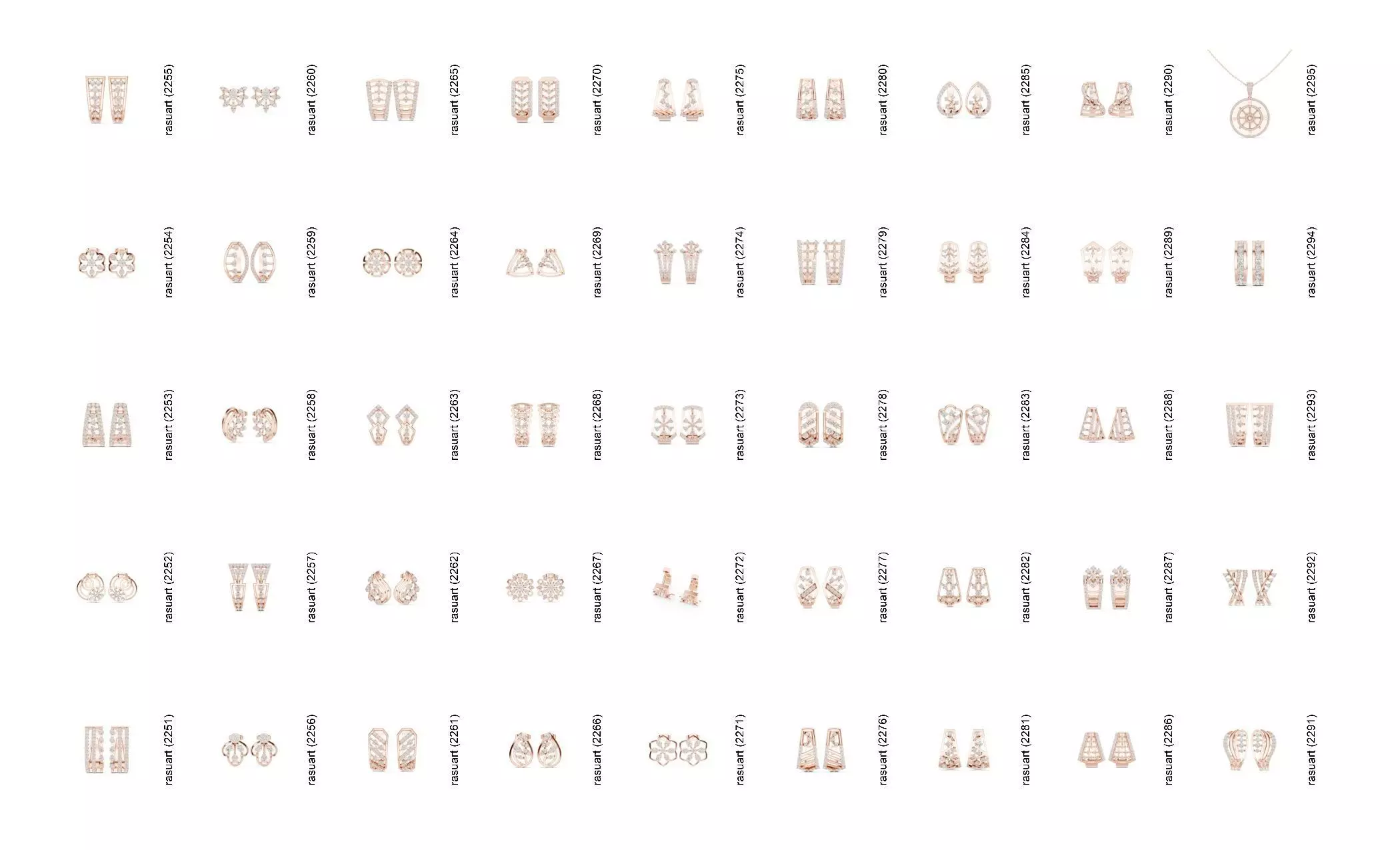 Collection Jewellery Models bulk 4000 DESIGN  3D print model_50