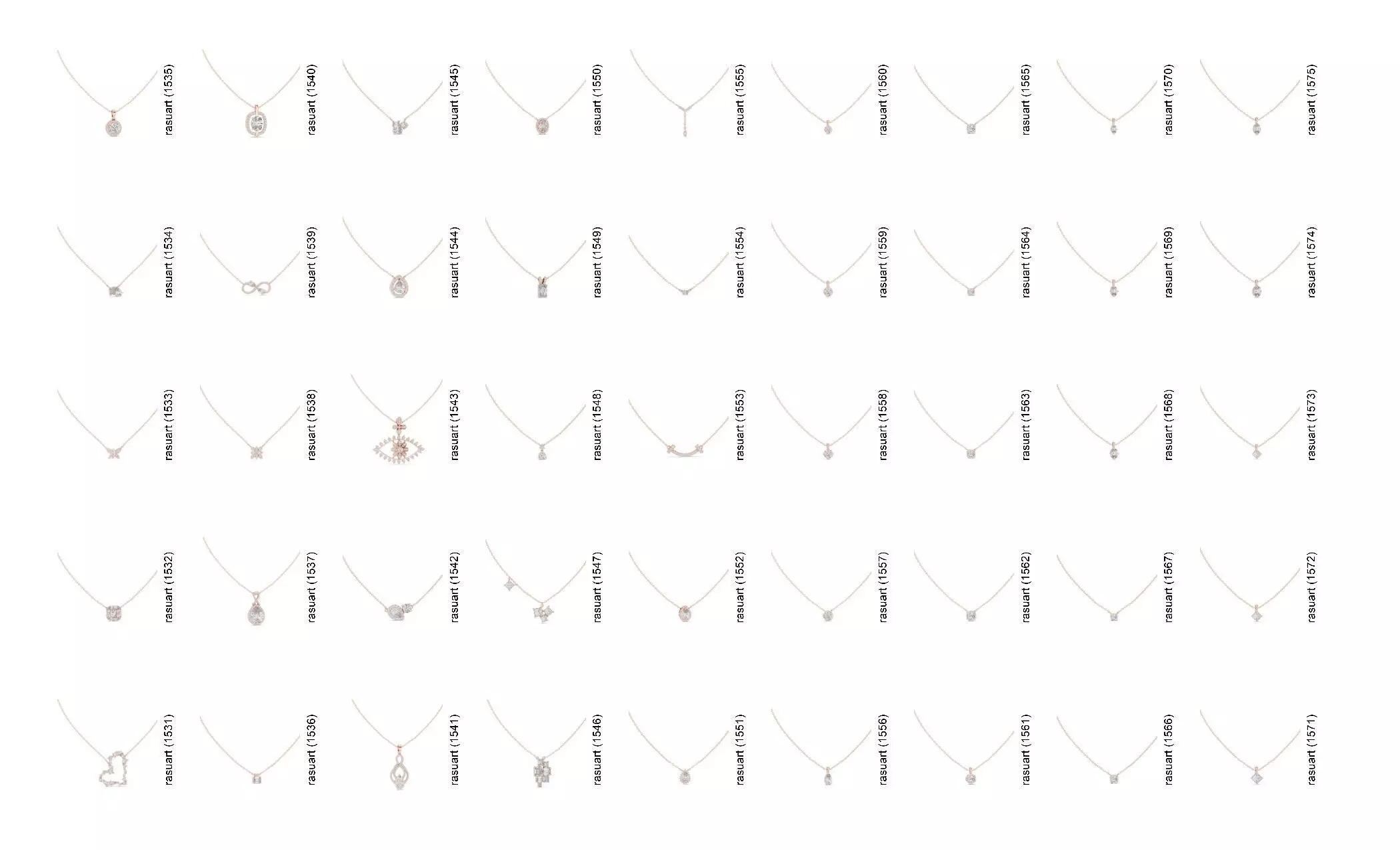 Collection Jewellery Models bulk 4000 DESIGN  3D print model_34