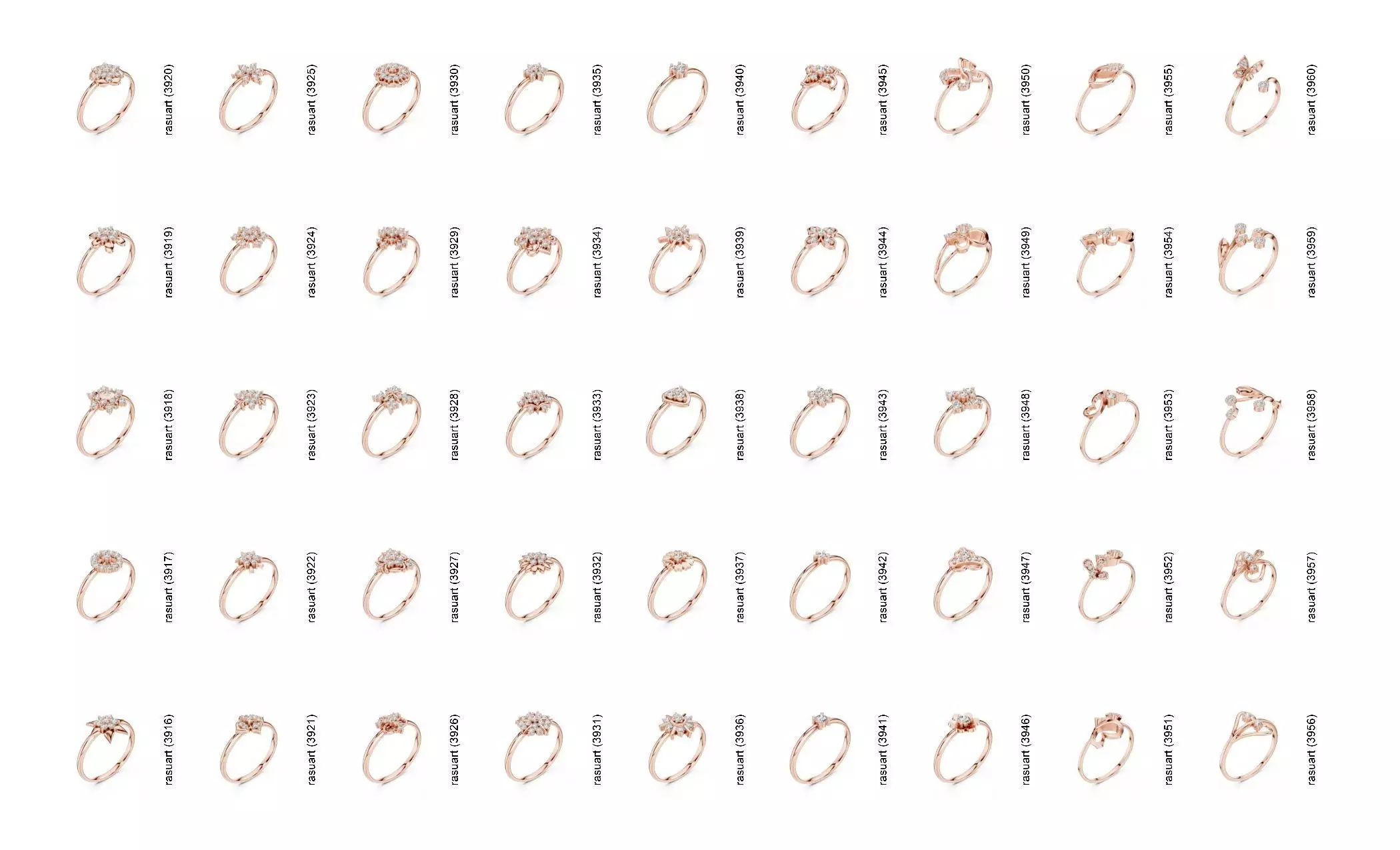 Collection Jewellery Models bulk 4000 DESIGN  3D print model_87