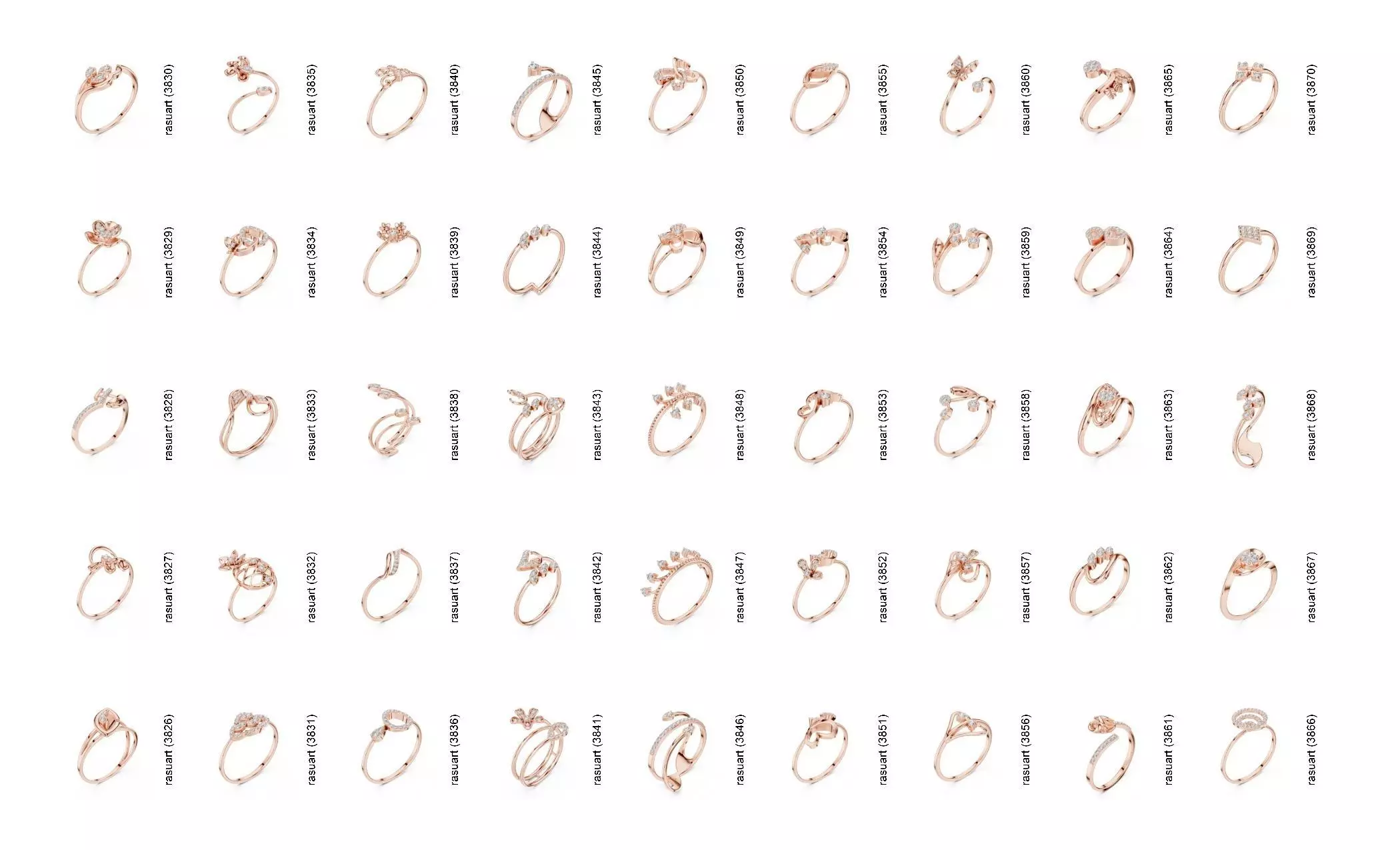 Collection Jewellery Models bulk 4000 DESIGN  3D print model_85