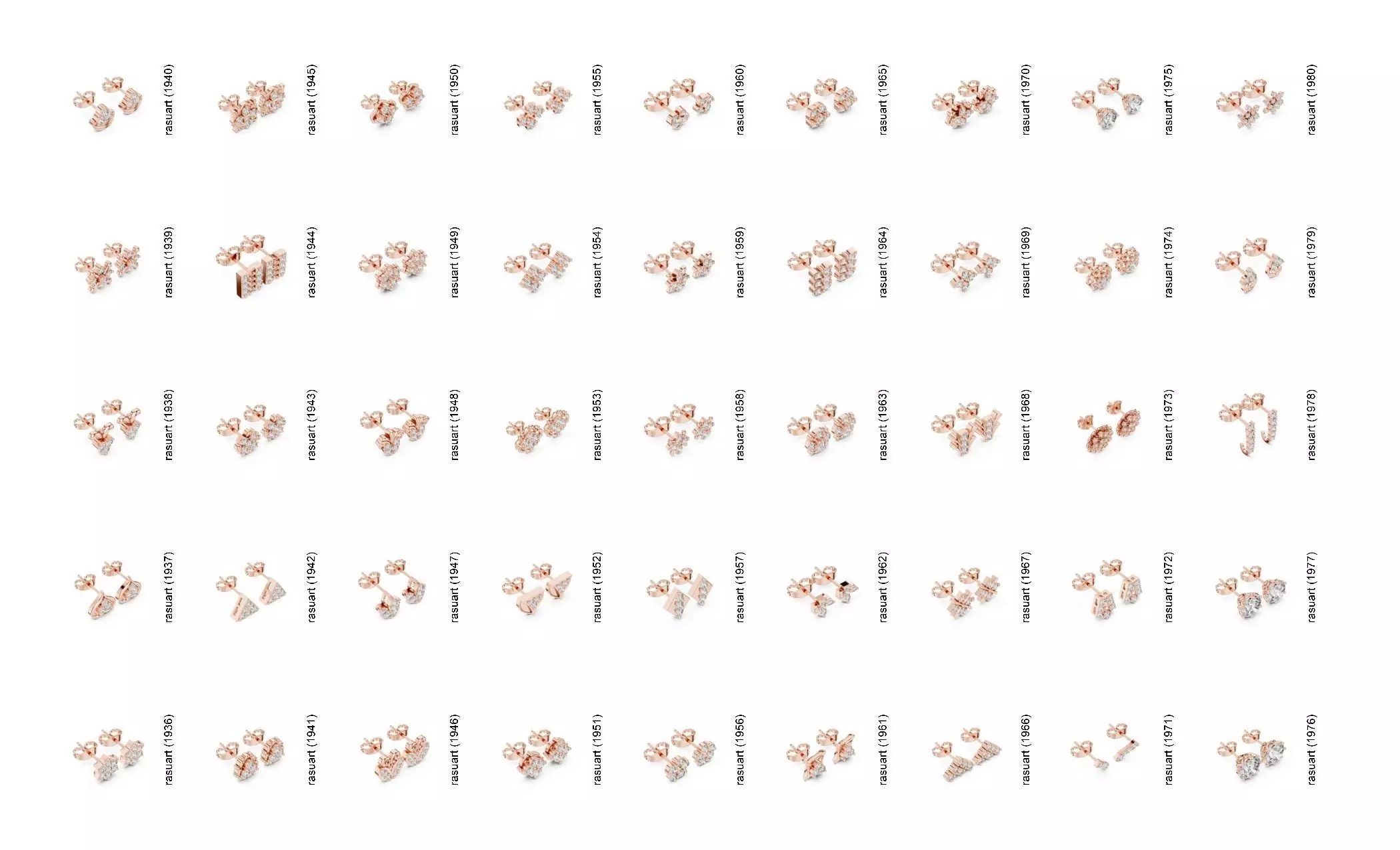 Collection Jewellery Models bulk 4000 DESIGN  3D print model_43