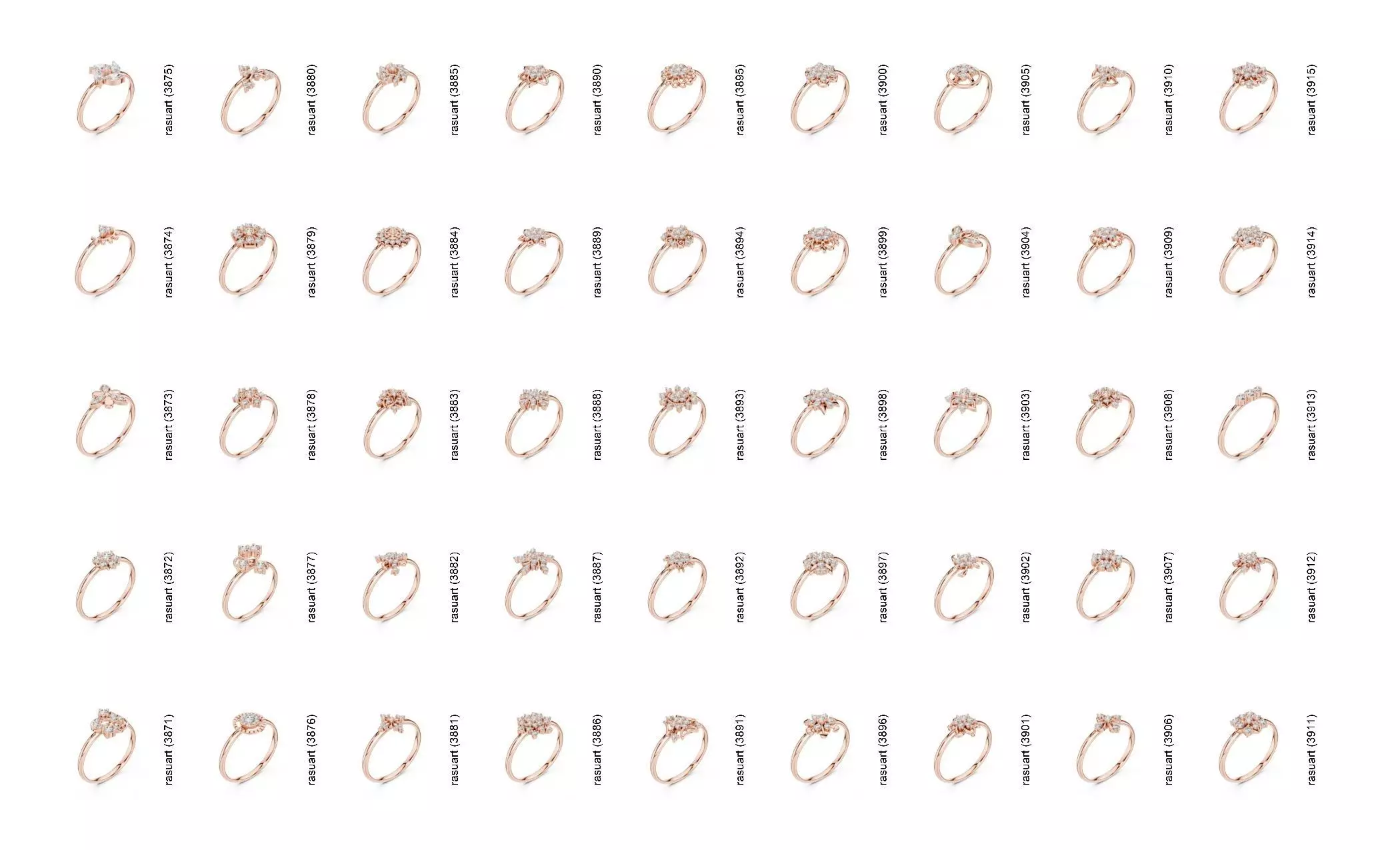 Collection Jewellery Models bulk 4000 DESIGN  3D print model_86