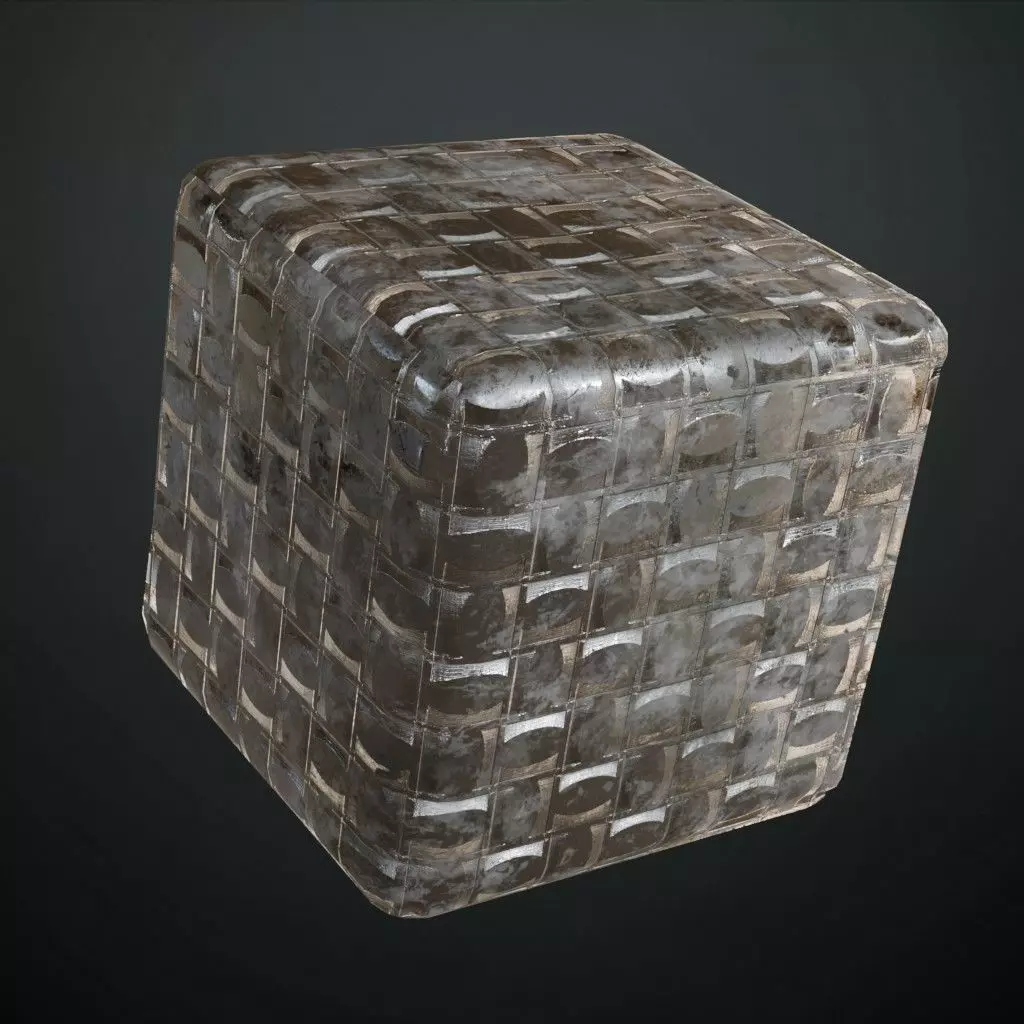 Diamond Metal Plate Anti-Slip Three PBR Seamless Texture_4