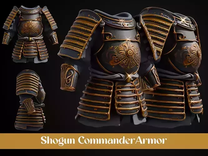 Stylized Samurai Armor - Shogun Commander Free 3D print model