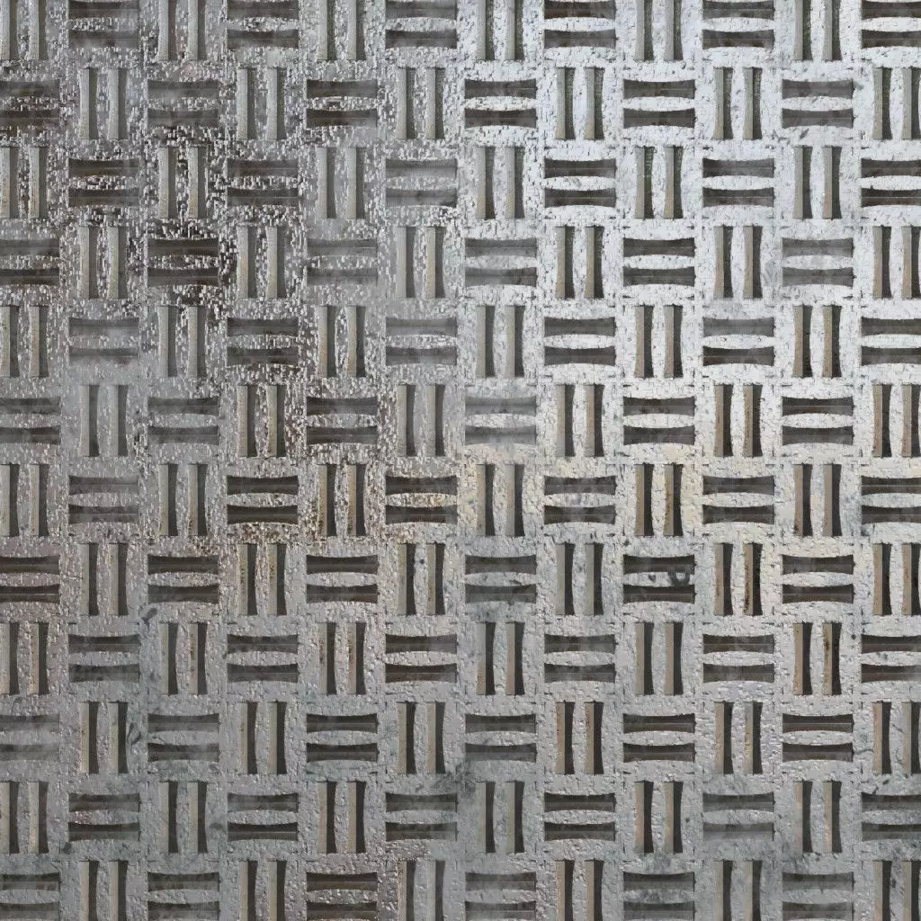 Diamond Metal Plate Anti-Slip Two PBR Seamless Texture_2
