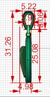 Two Tone Round Pendant with Split Heart Motif gp0005 3D print model_22