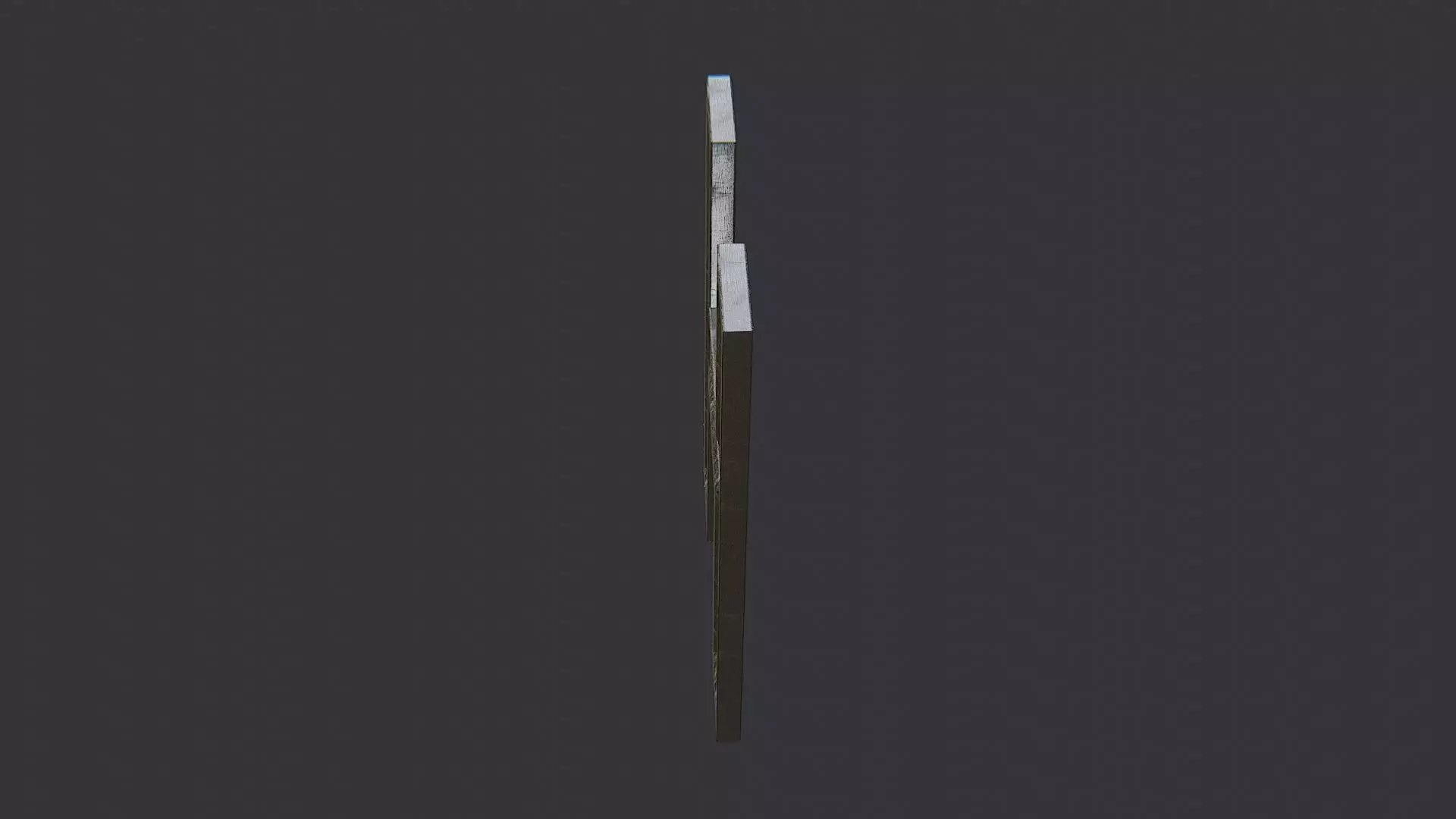 Cyrillic Letter Sign H Ornament Low-poly 3D model_3