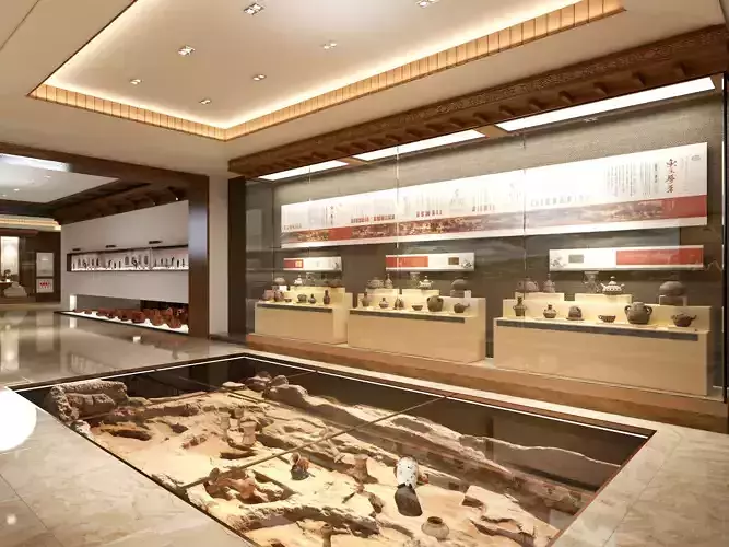 museum Low-poly 3D model museum Low-poly 3D model