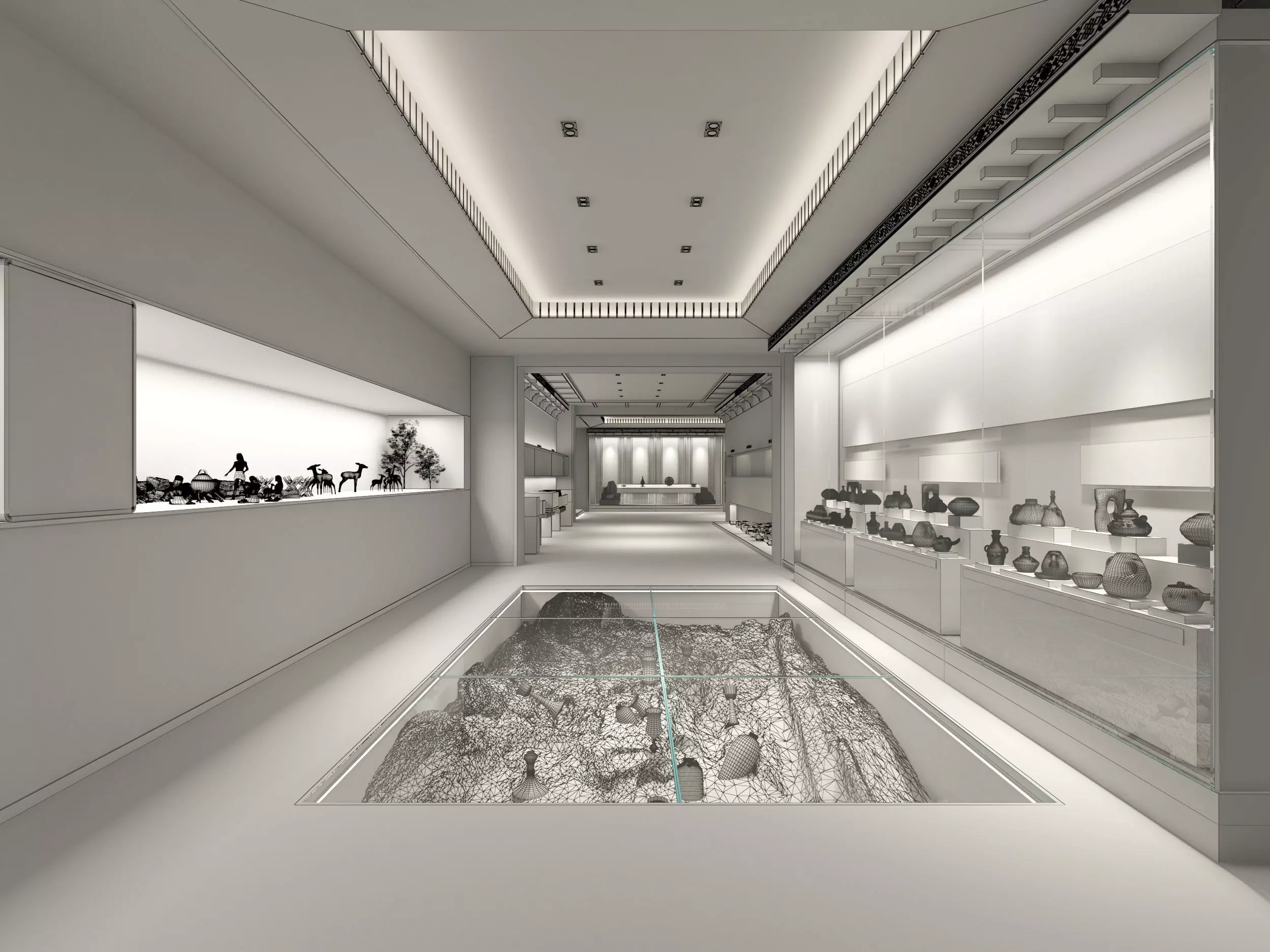 museum Low-poly 3D model_1