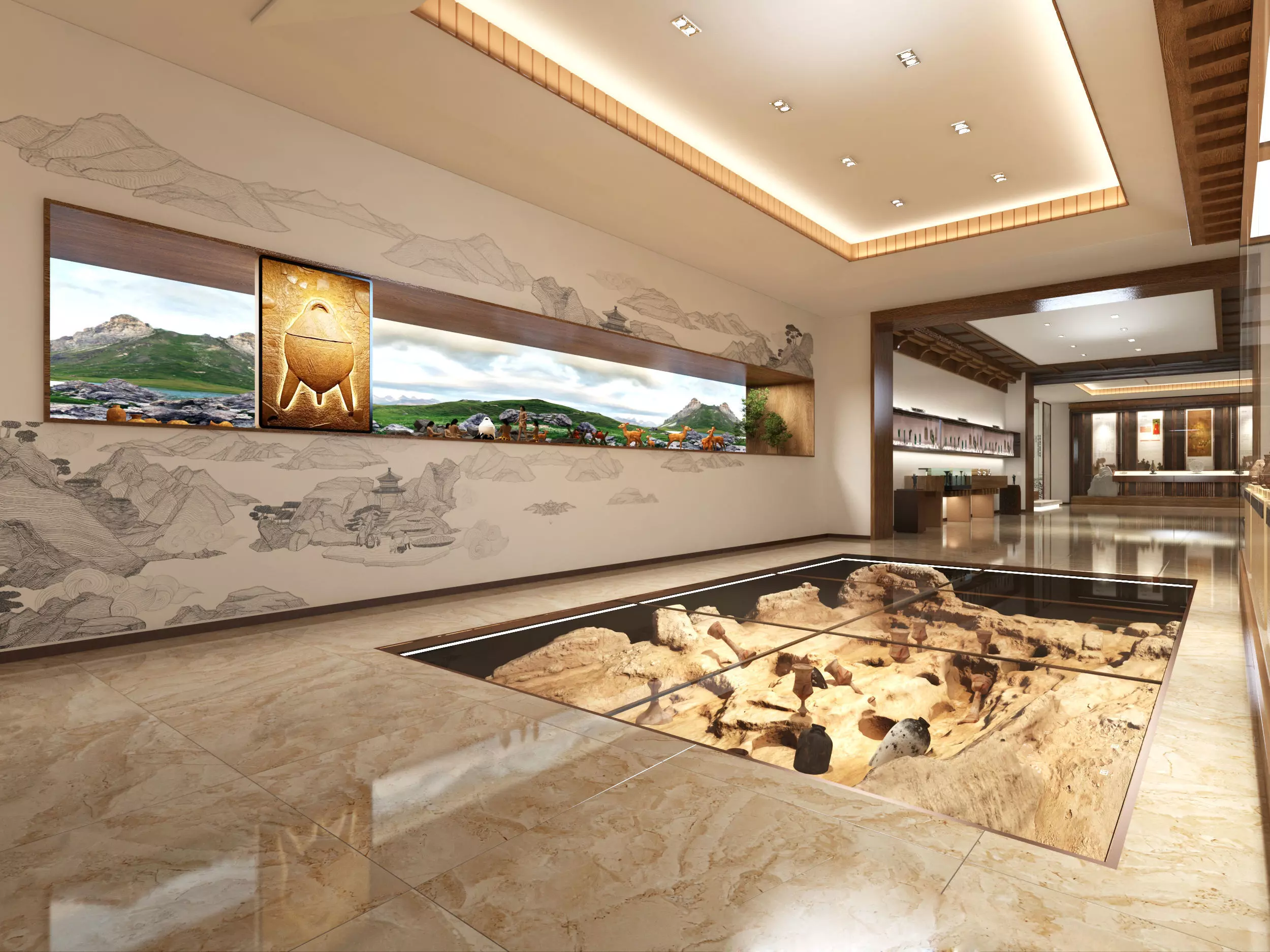 museum Low-poly 3D model_7