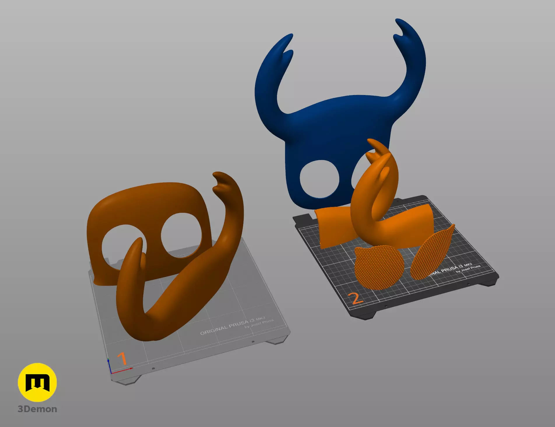 Hollow Knight Ghost Face Mask 3D print model_4