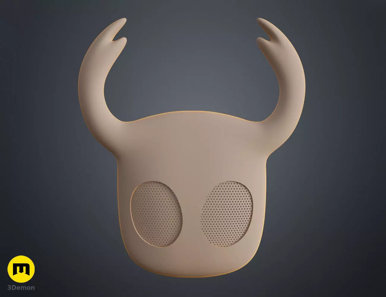 Hollow Knight Ghost Face Mask 3D print model_10