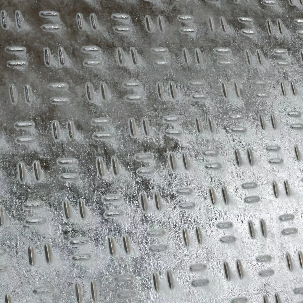Diamond Metal Plate Eight Anti-Slip PBR Seamless Texture_3