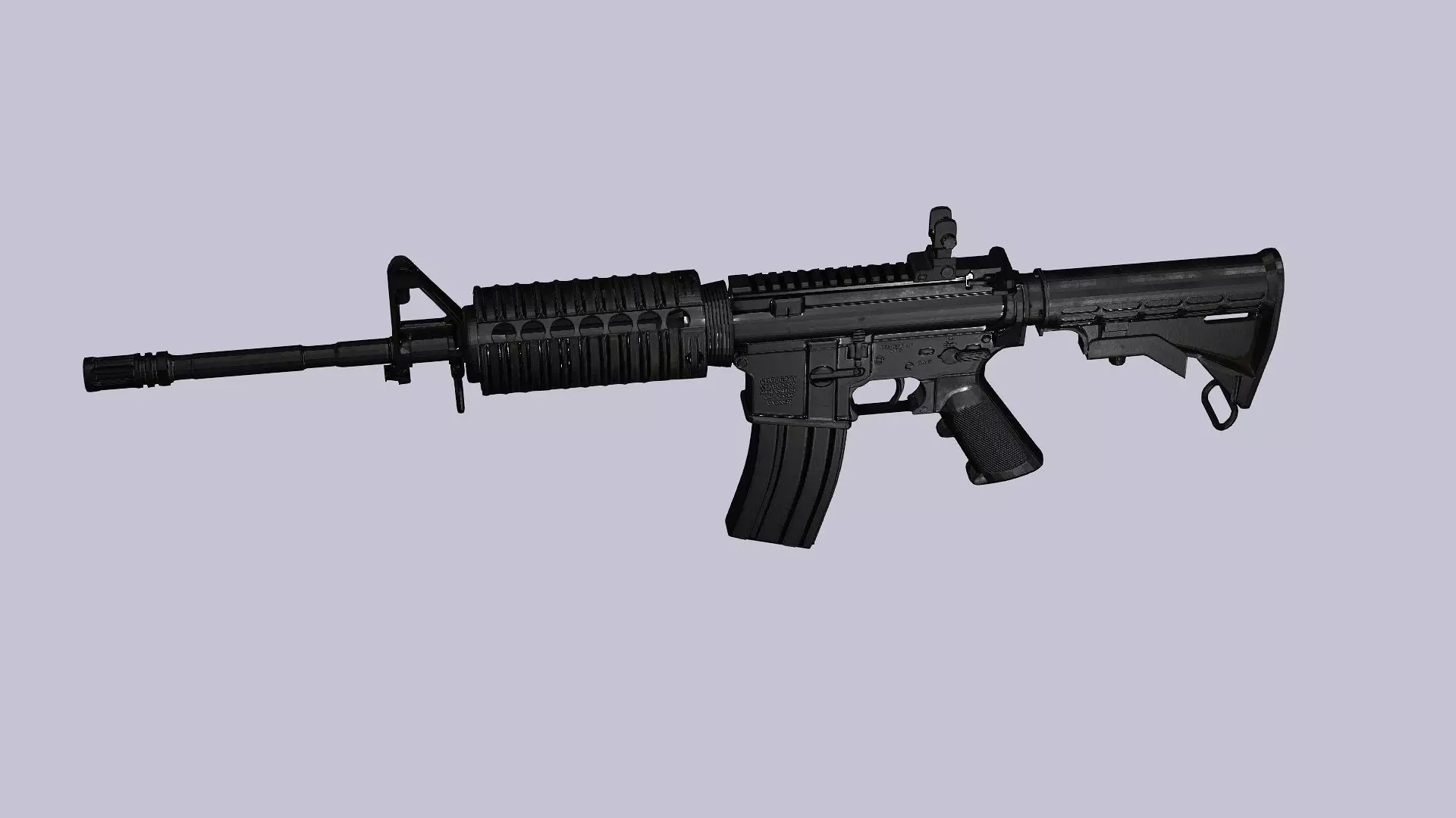 M4 Rifle Modular Constructor Low-Poly 3D Model Low-poly 3D model_6