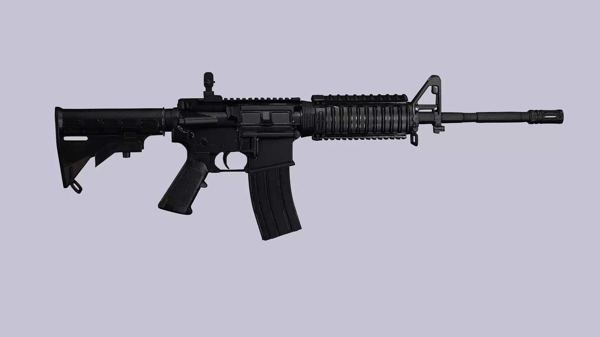 M4 Rifle Modular Constructor Low-Poly 3D Model Low-poly 3D model_4