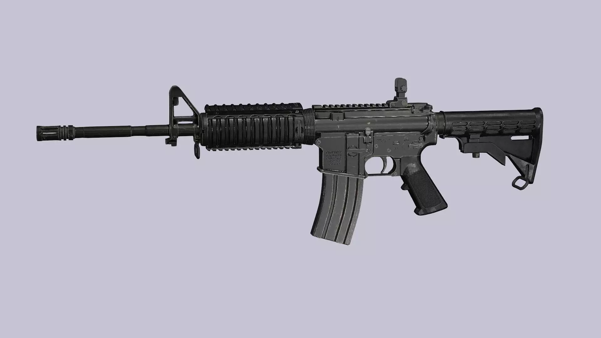 M4 Rifle Modular Constructor Low-Poly 3D Model Low-poly 3D model_1