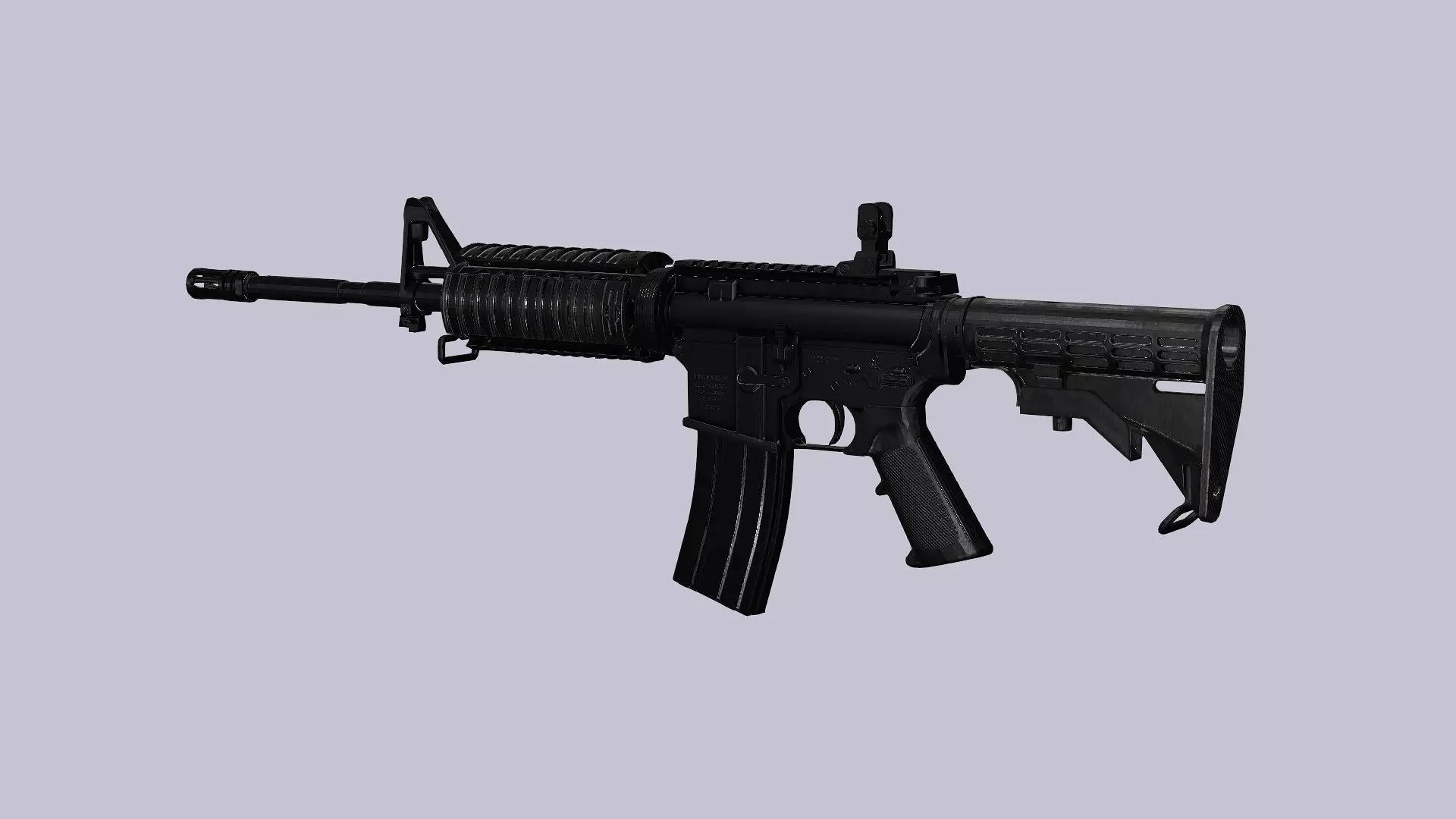 M4 Rifle Modular Constructor Low-Poly 3D Model Low-poly 3D model_2