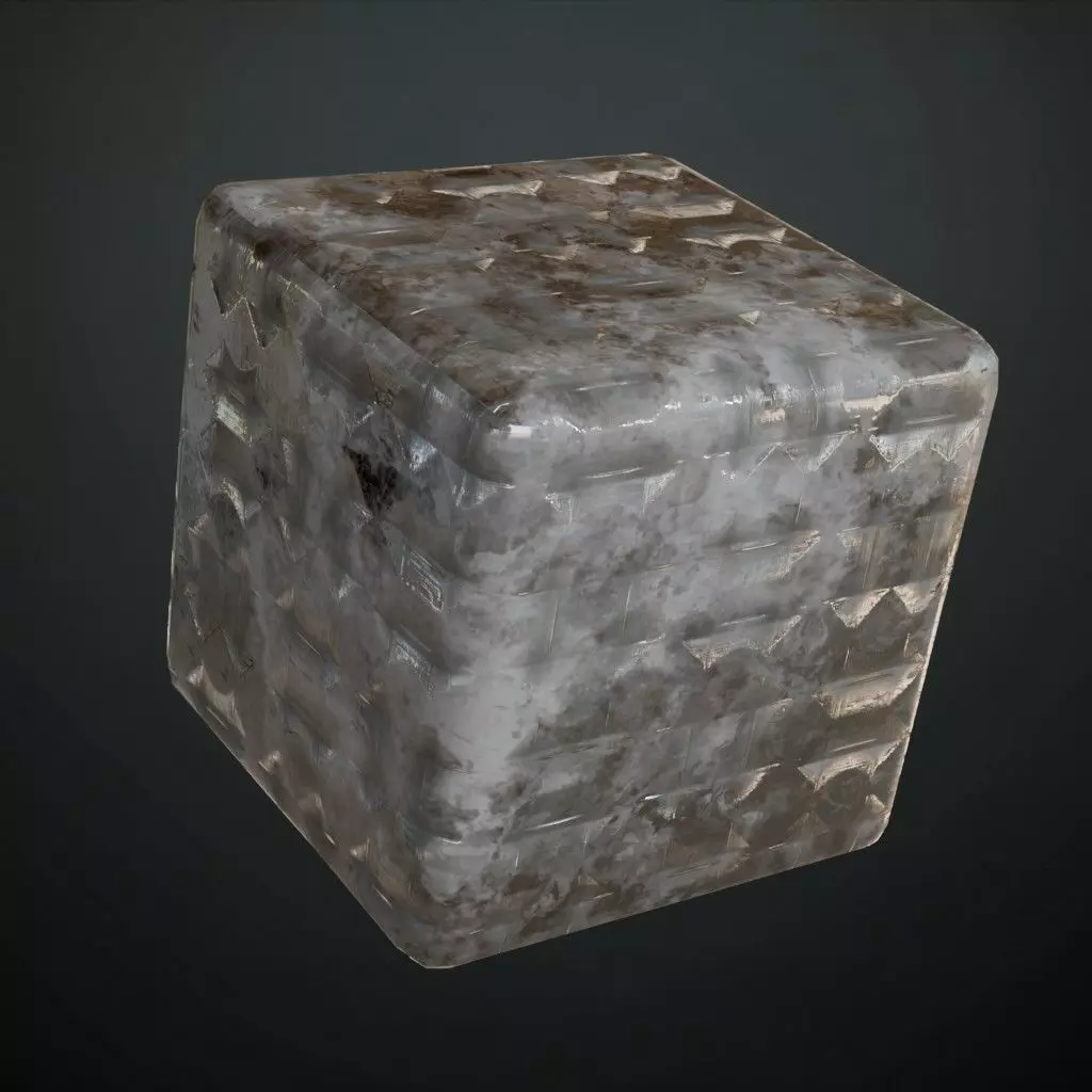 Diamond Metal Plate Eleven PBR Seamless Texture_4