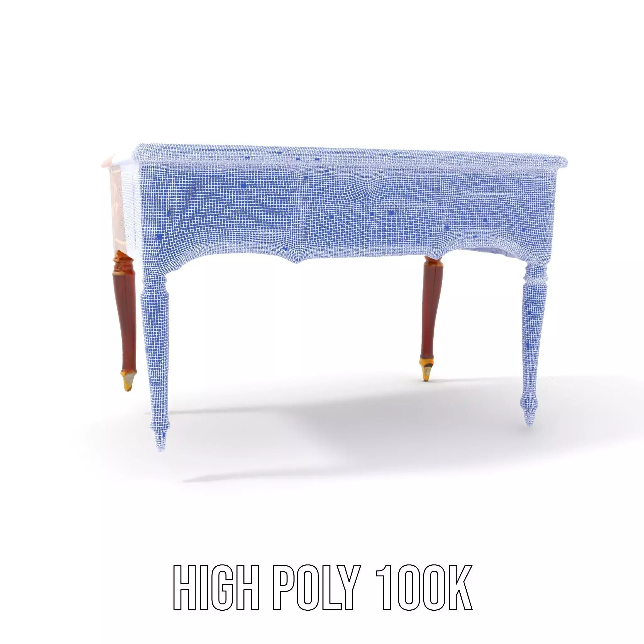Elegant Mahogany Desk model pack Low-poly 3D model_4