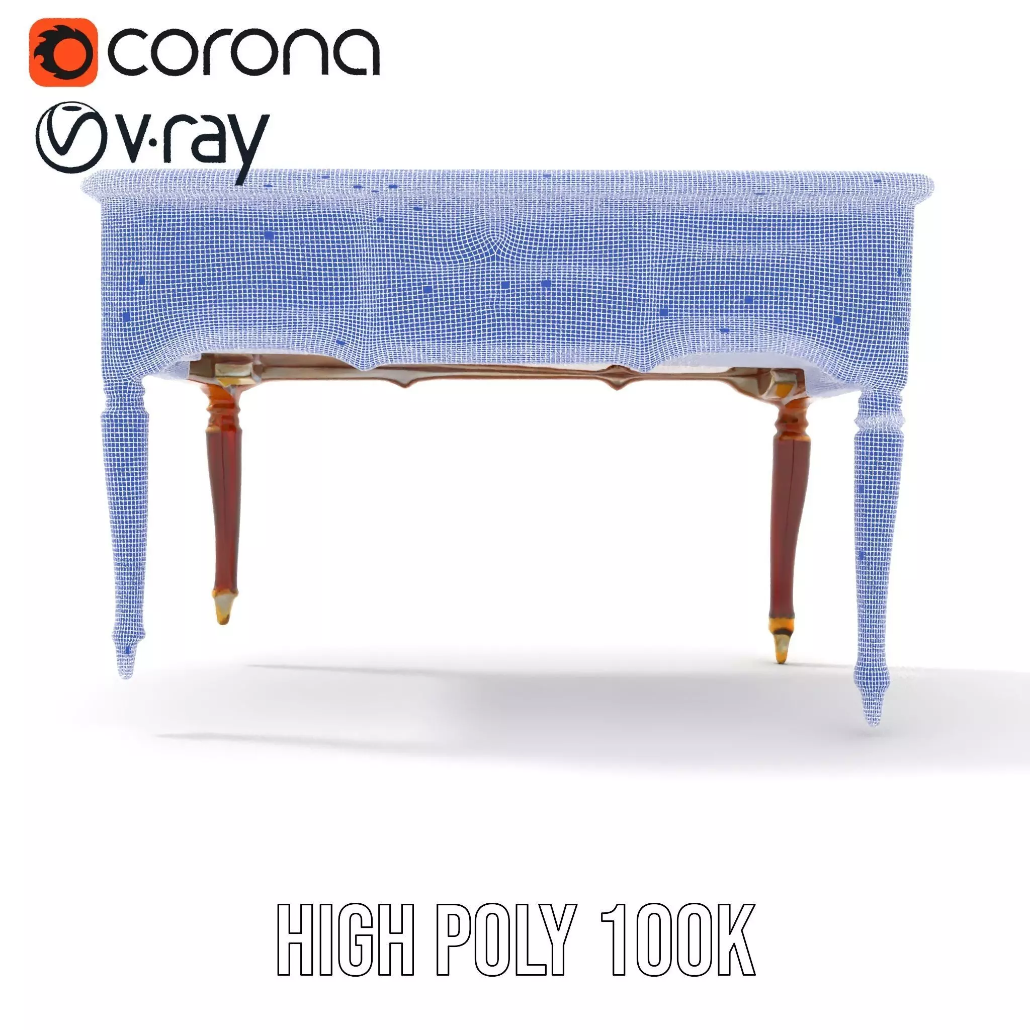 Elegant Mahogany Desk model pack Low-poly 3D model_34