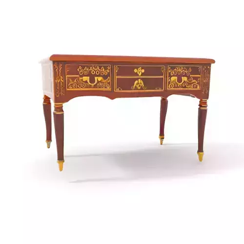 Elegant Mahogany Desk model pack Low-poly 3D model