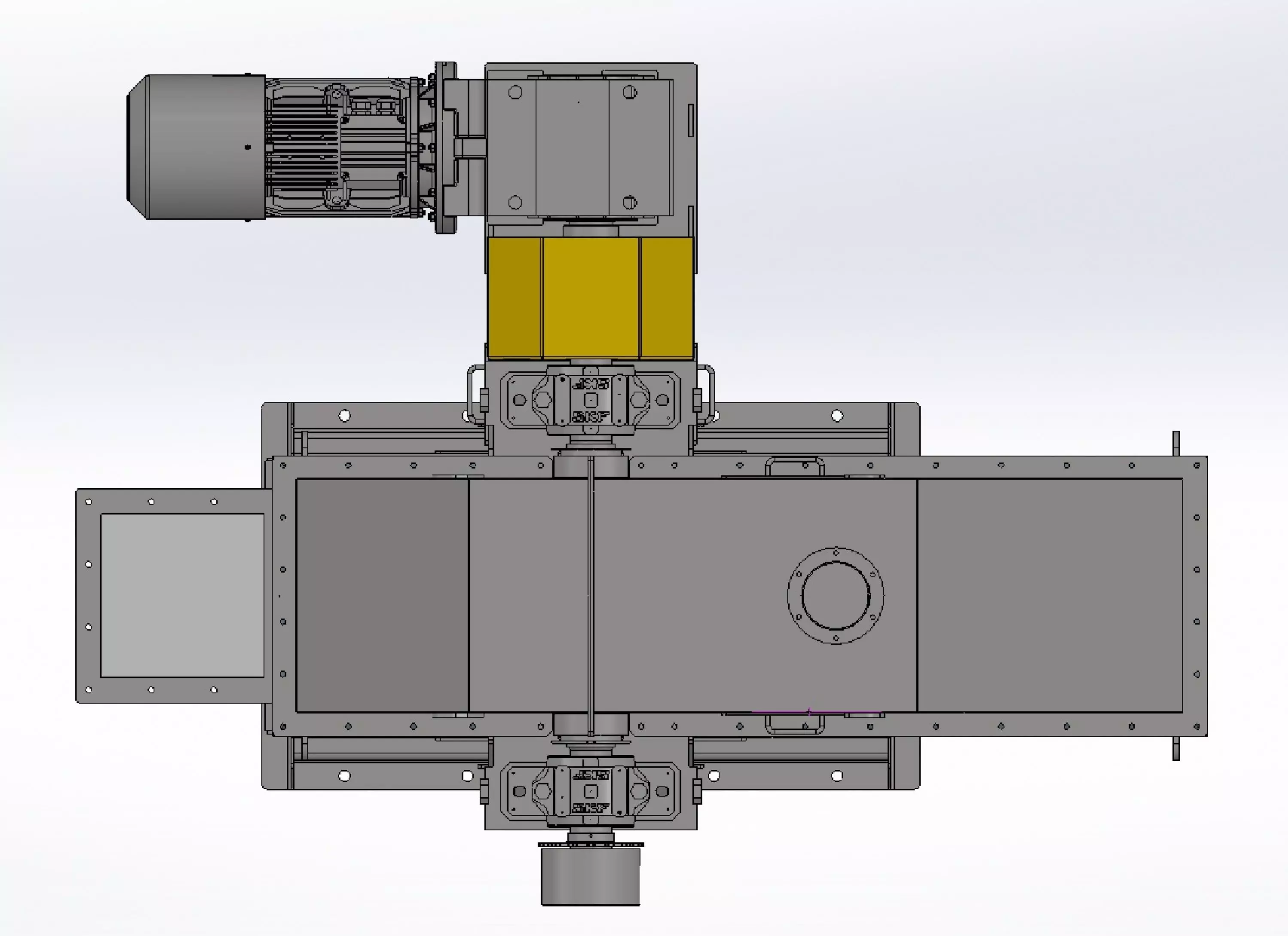 400x17000 mm chain bucket elevator 3D model_3