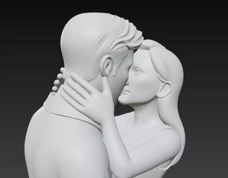 Romantic Couple 3D Model for Print 3D print model_1