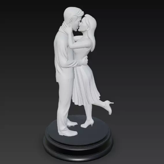 Romantic Couple 3D Model for Print 3D print model_0