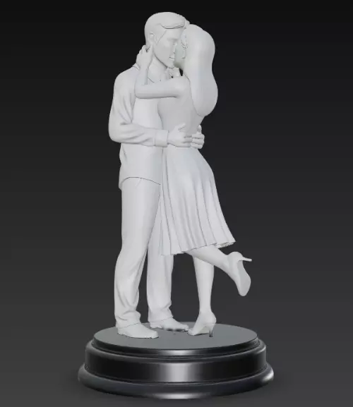 Romantic Couple 3D Model for Print 3D print model_3