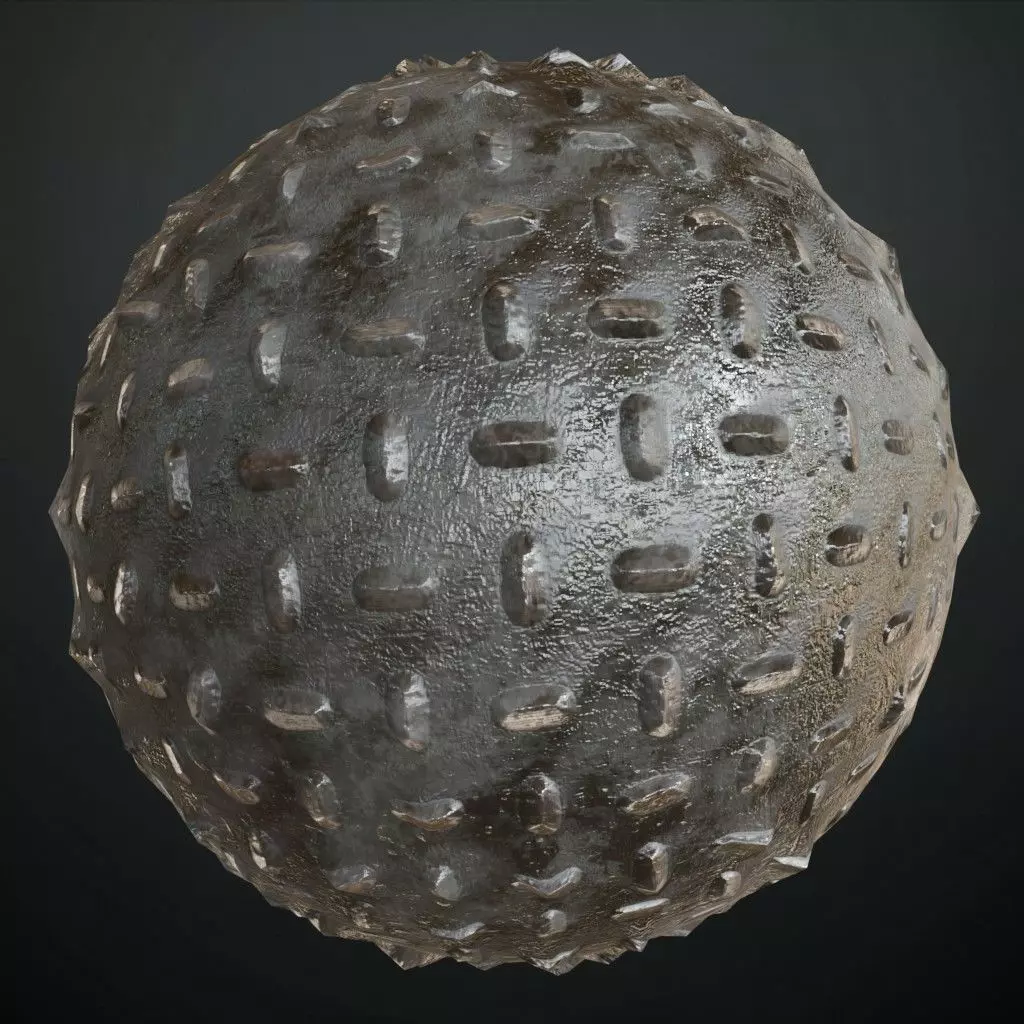 Diamond Metal Plate Four PBR Seamless Texture_0