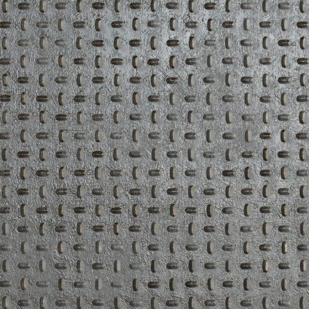 Diamond Metal Plate Four PBR Seamless Texture_2