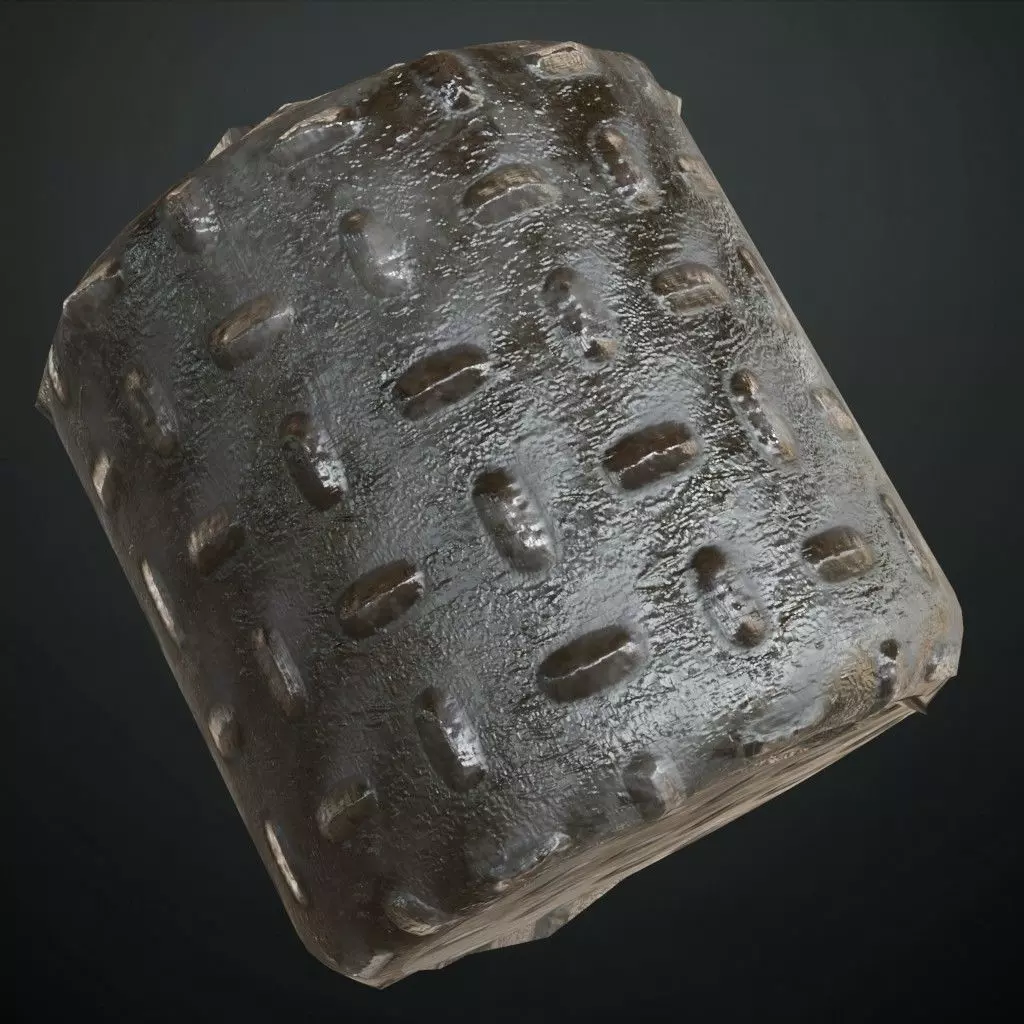 Diamond Metal Plate Four PBR Seamless Texture_1