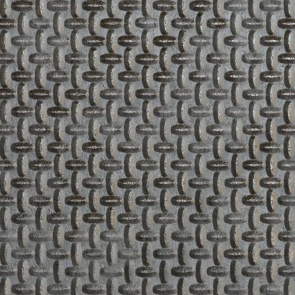Diamond Metal Plate One PBR Seamless Texture_2