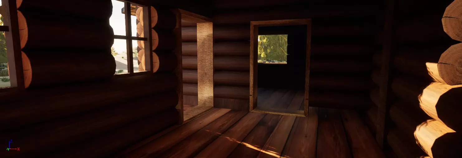 old cottage house Low-poly 3D model_5