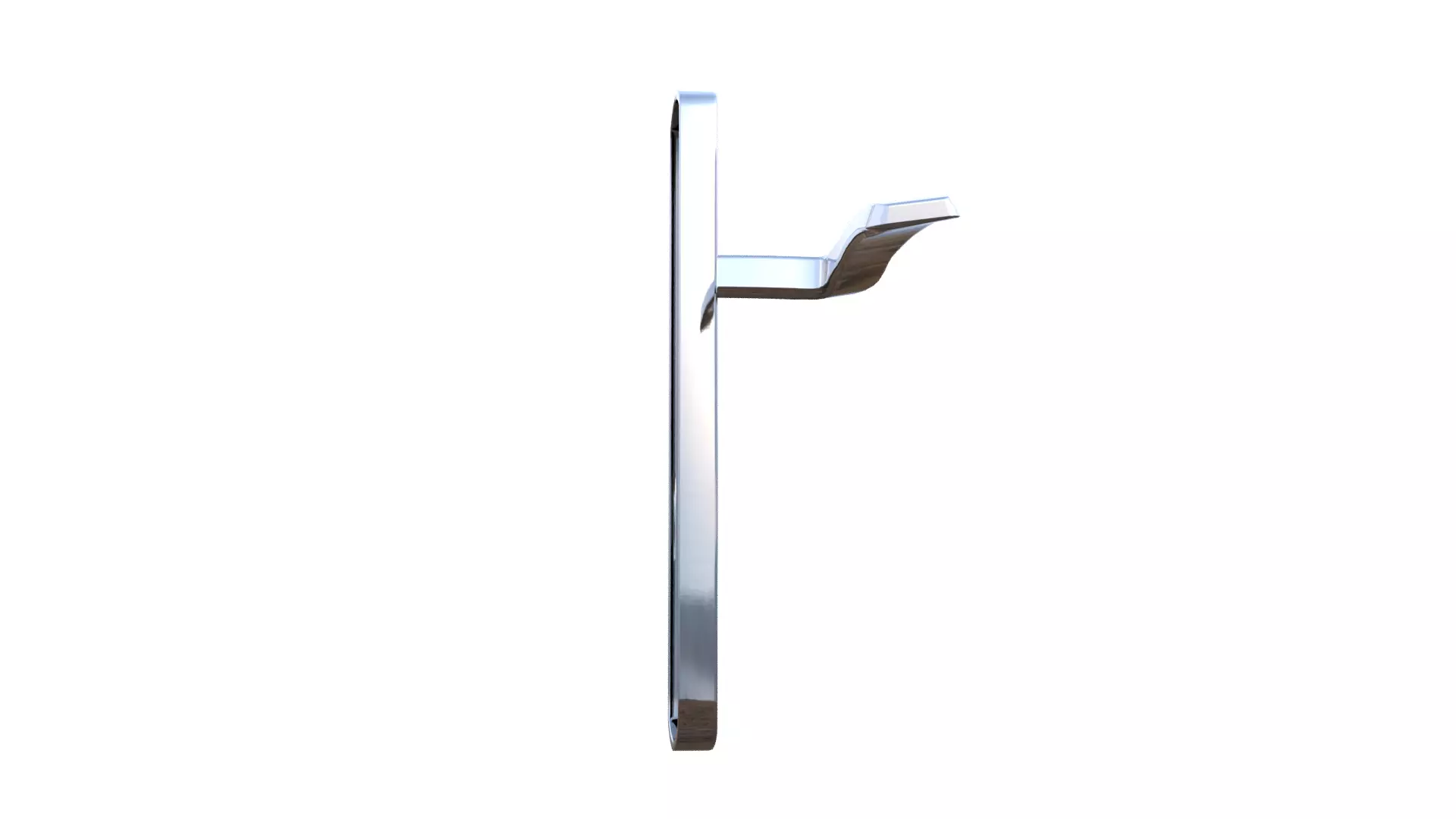 Silver Door Handle Low-poly 3D model_20