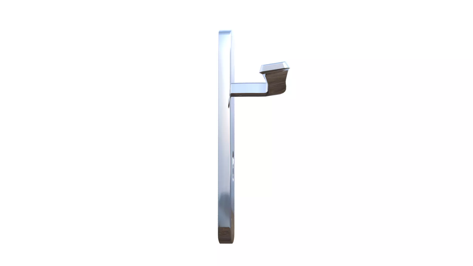 Silver Door Handle Low-poly 3D model_19