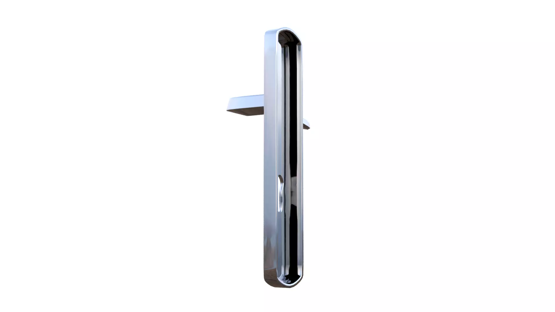 Silver Door Handle Low-poly 3D model_34